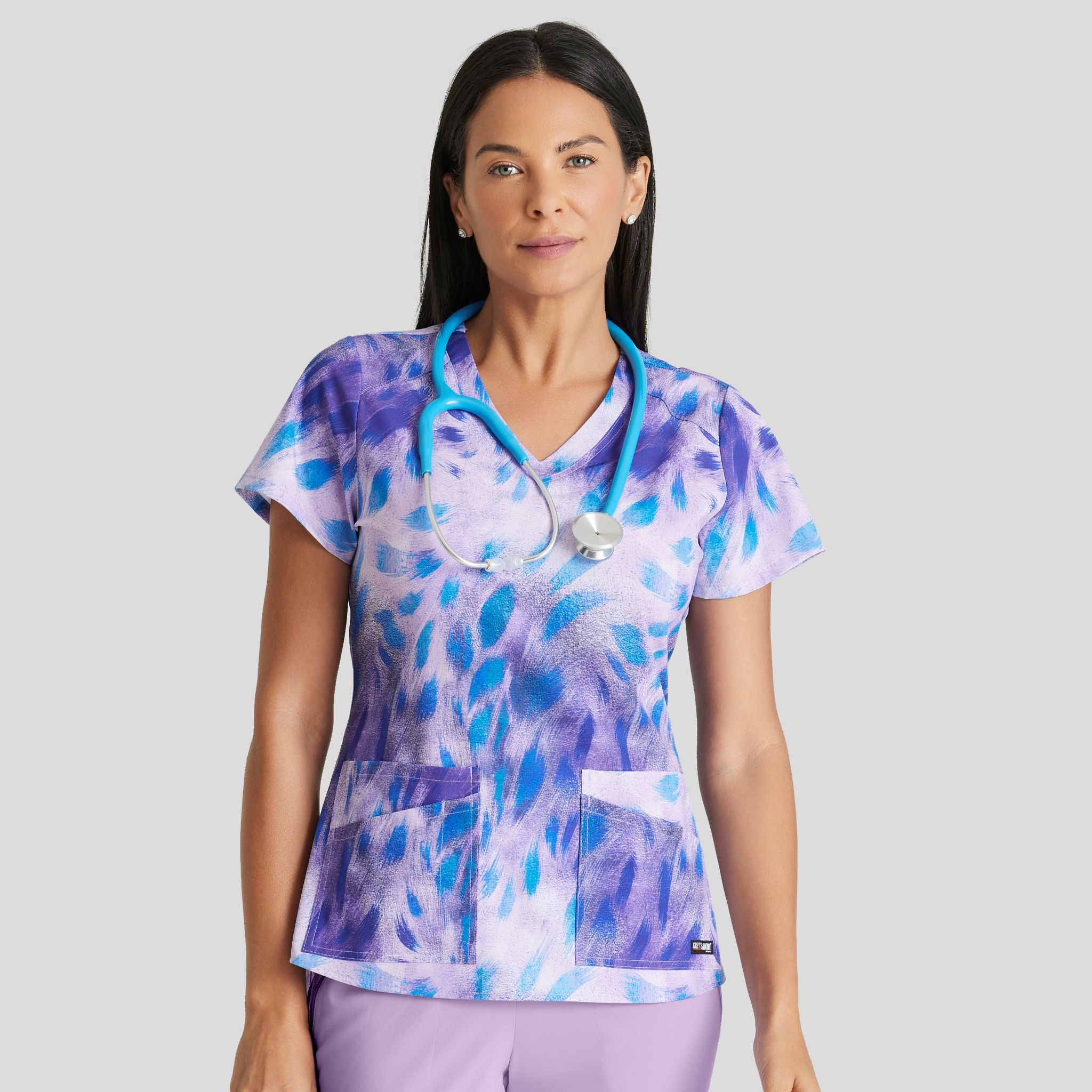 Ella Print Top | Electric Peacock