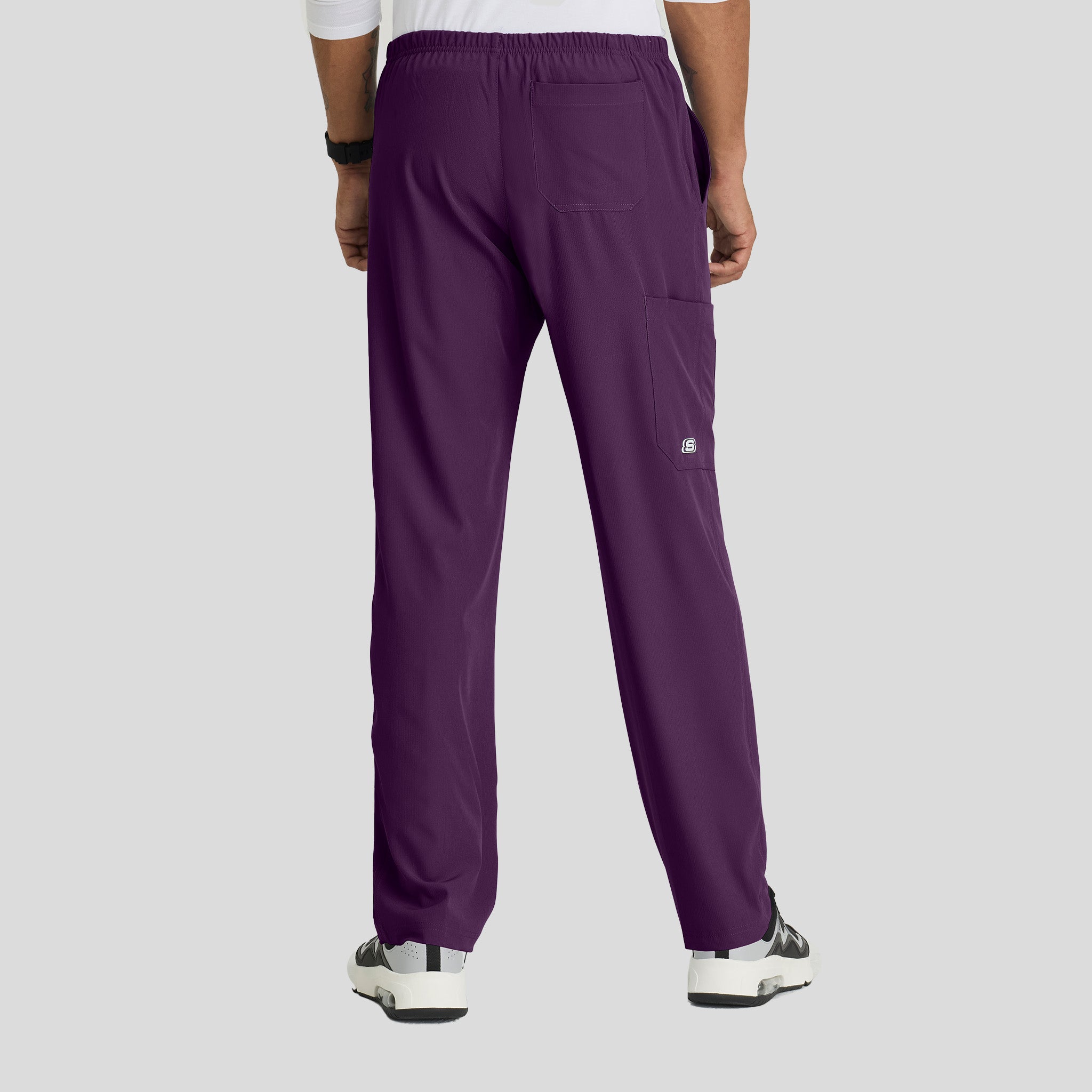 Men's Structure 4-Pockets Zip-Fly Scrub Pant | Eggplant