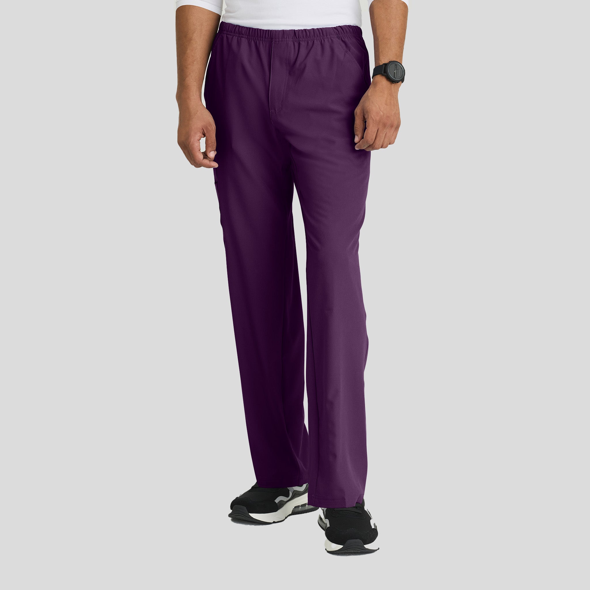 Men's Structure 4-Pockets Zip-Fly Scrub Pant | Eggplant