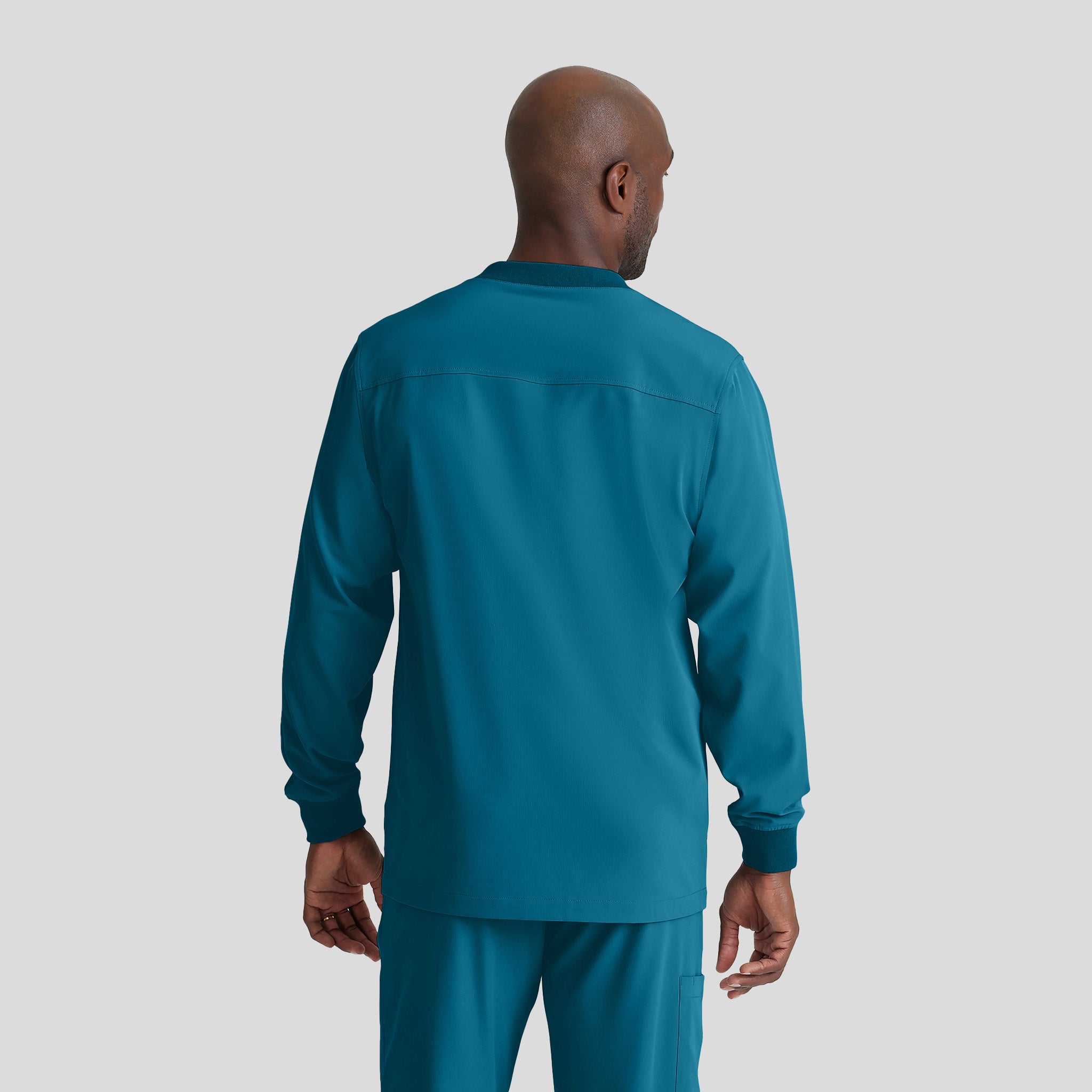 Men's Structure 3-Pocket Crewneck Warmup Scrub Jacket | Bahama