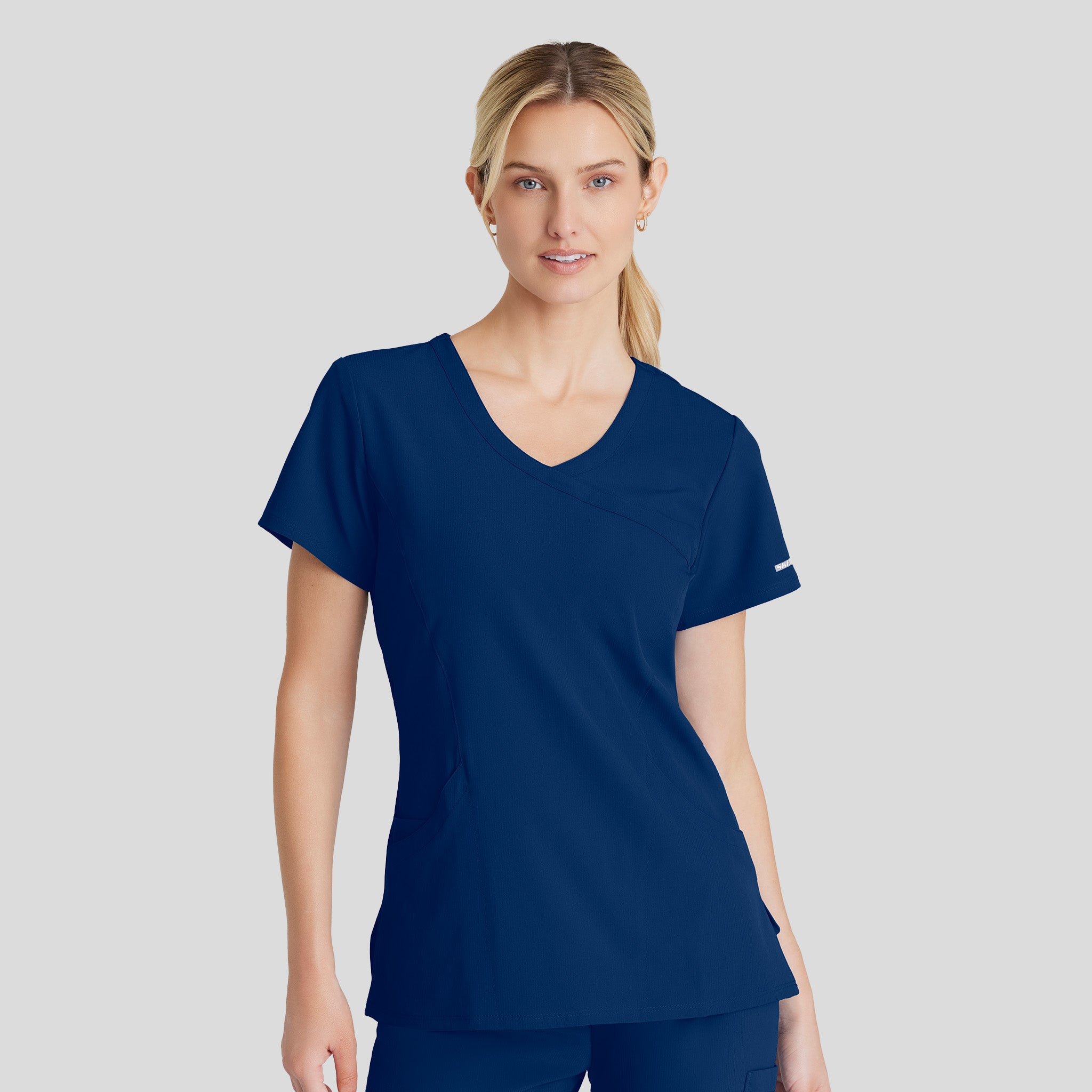 Reliance 3-Pocket Crossover V-Neck Scrub Top | Navy