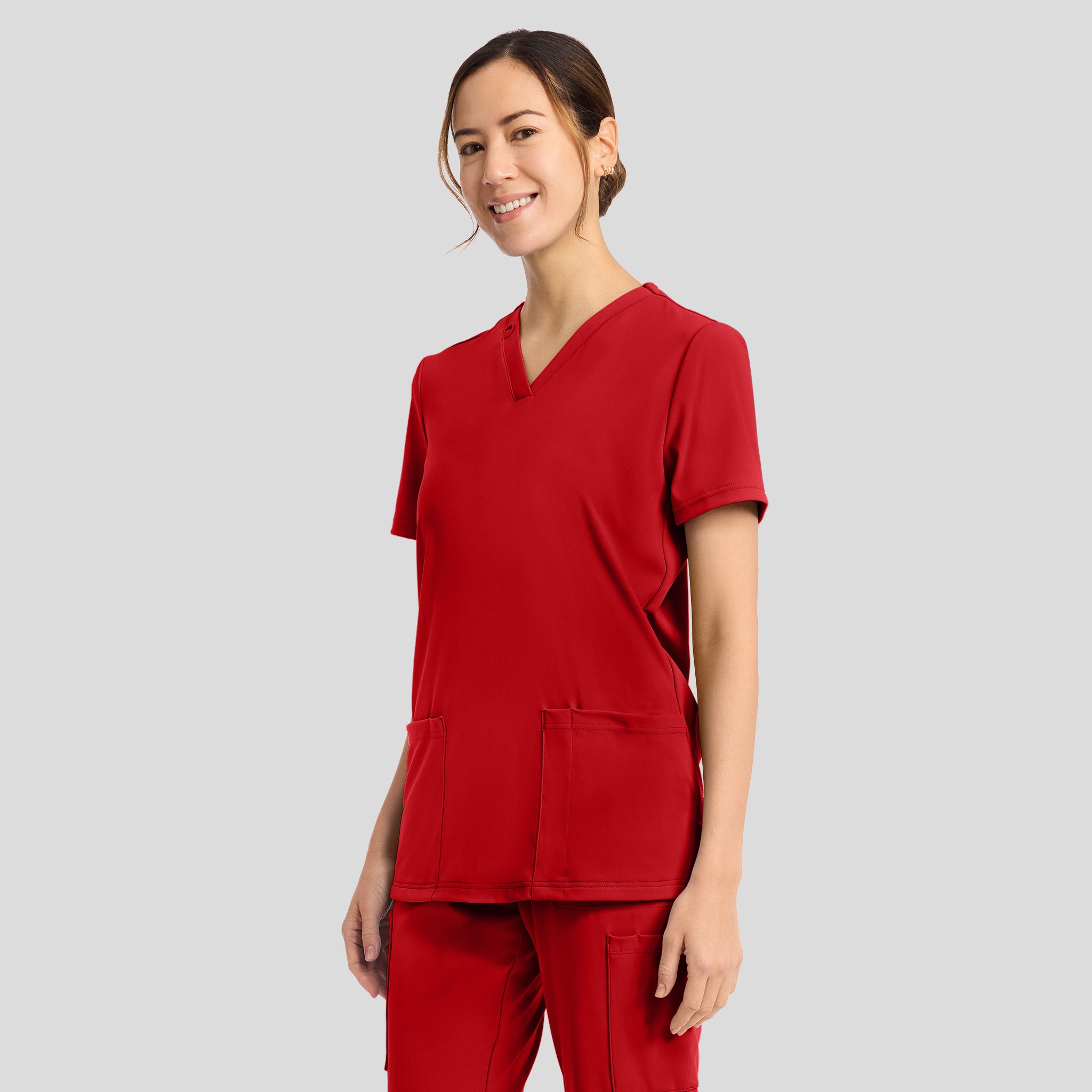 Achieve 2-Pocket Scrub Top | Red