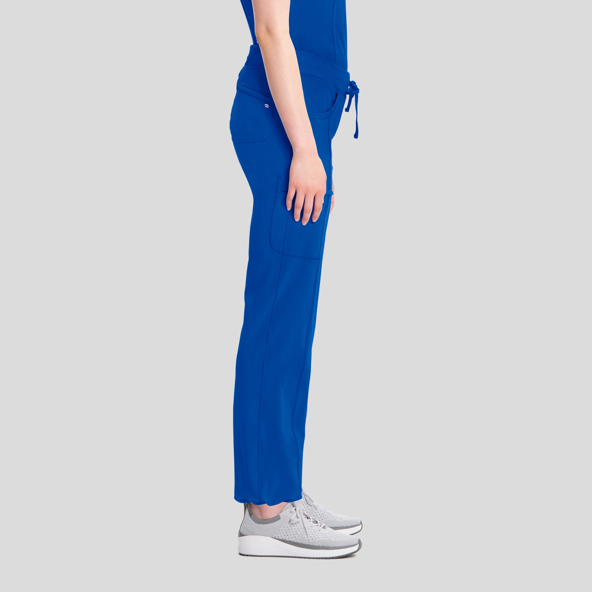 Rib Knit Drawstring Waist Scrub Pant | Galaxy