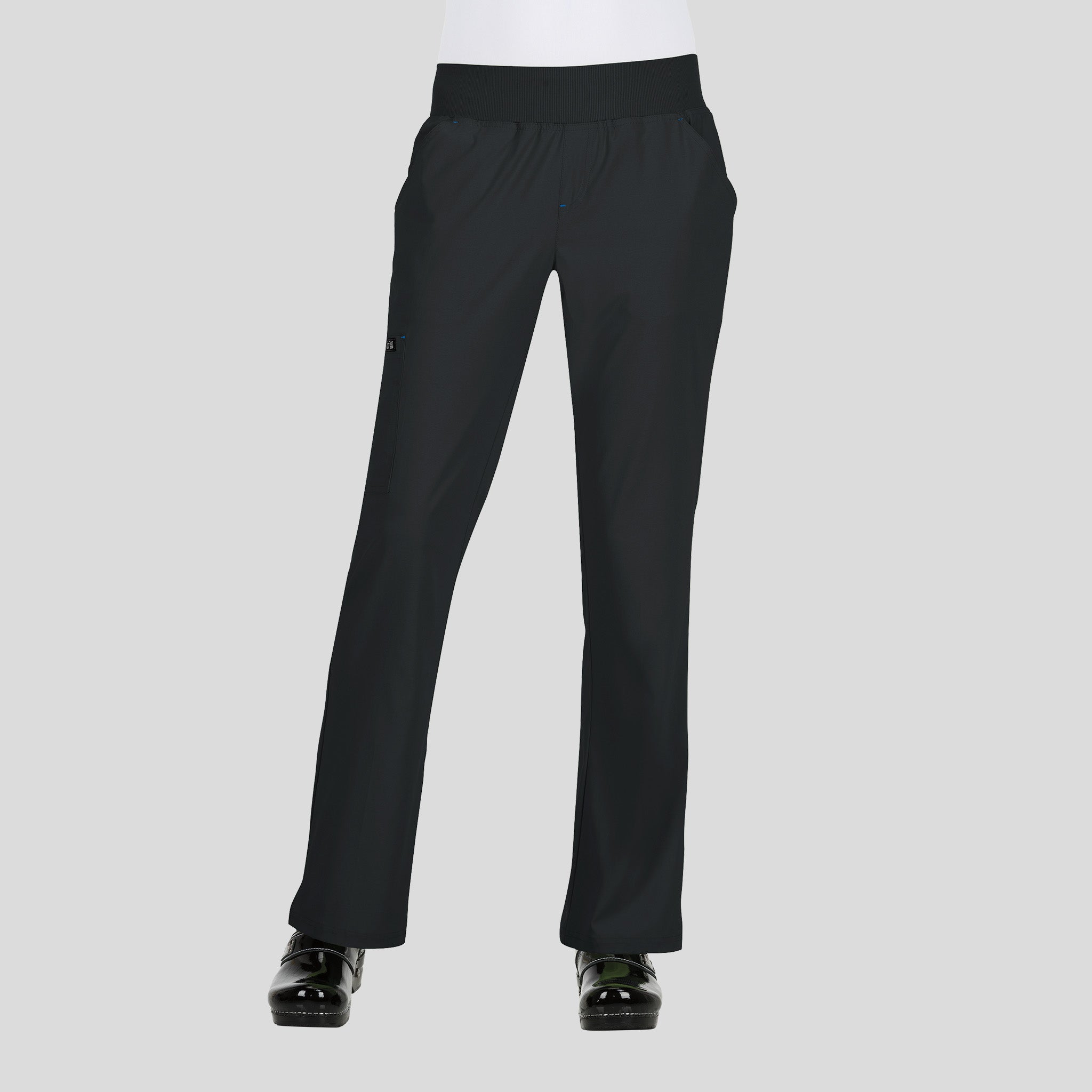 Laurie Women's 6-Pocket Yoga-Style Scrub Pants | Black