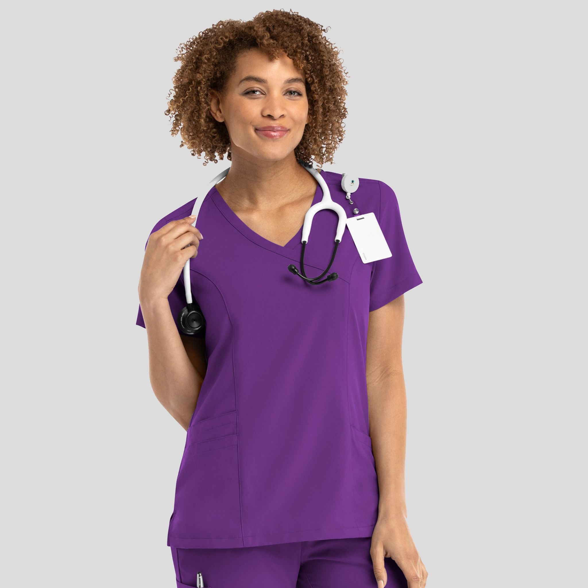 Women's Mock Wrap Top | Eggplant