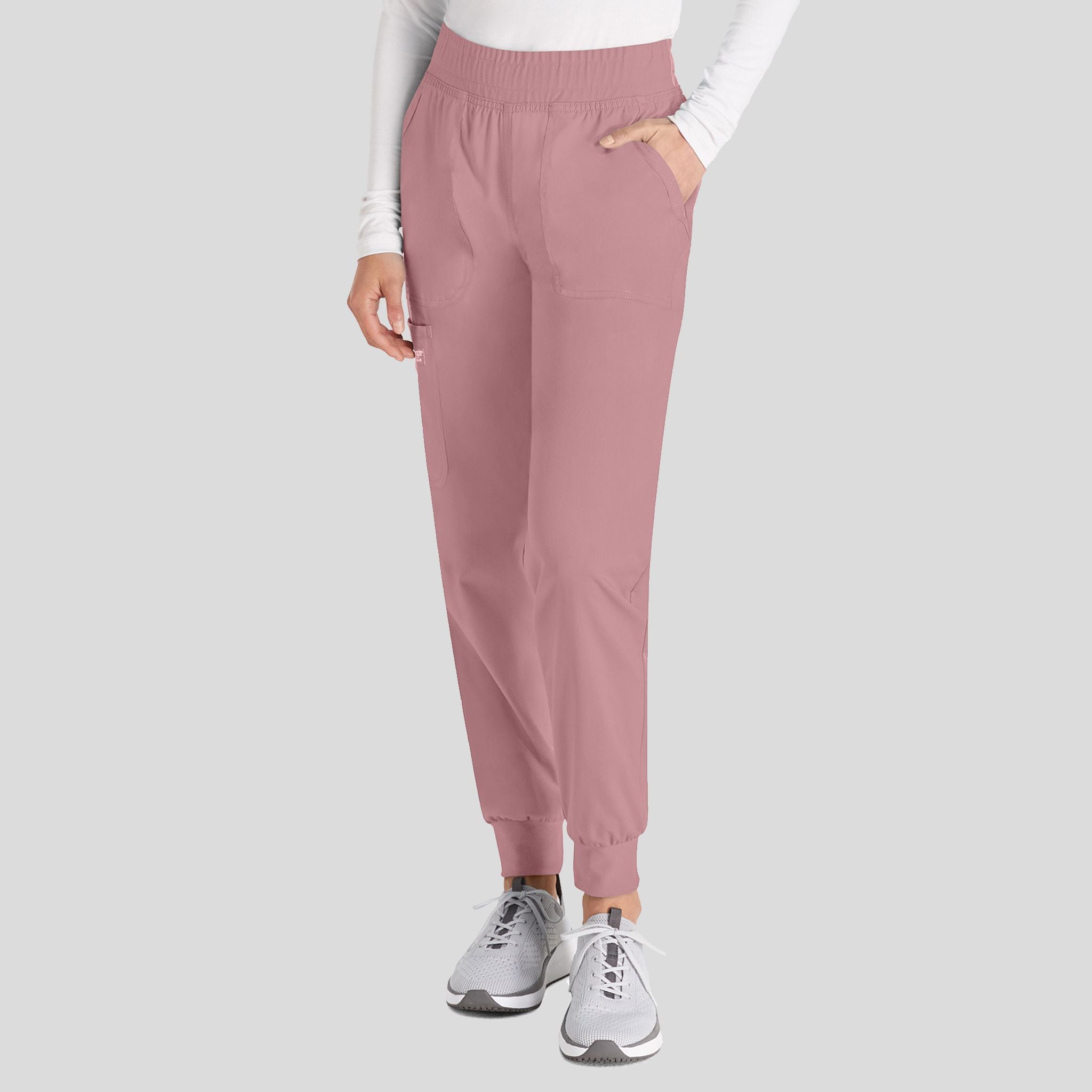 Women's Mid Rise Jogger Scrub Pant | Pink Essence