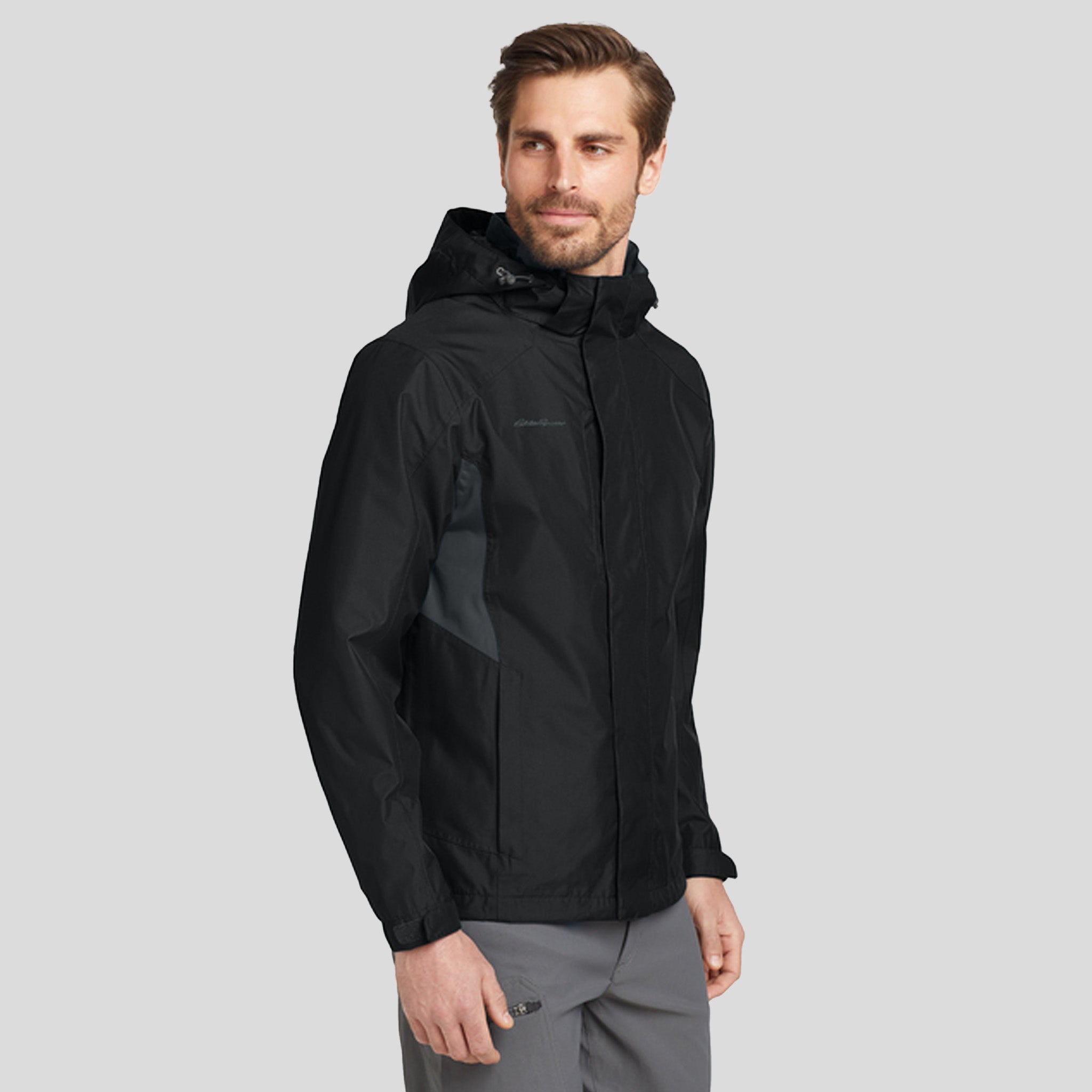 Men's Rain Jacket | Black/Steel Grey