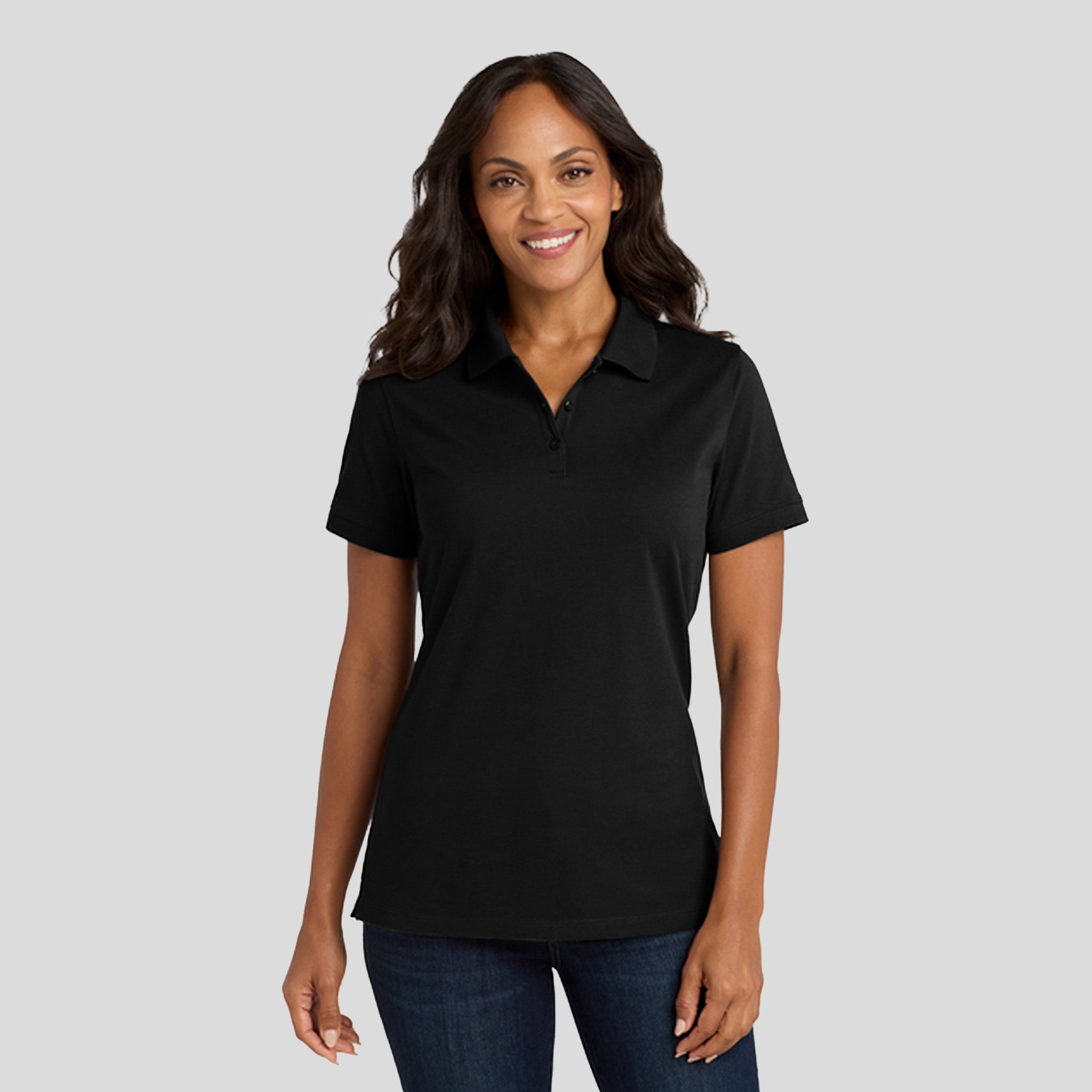 Women's EZCottonยฎ Polo | Black