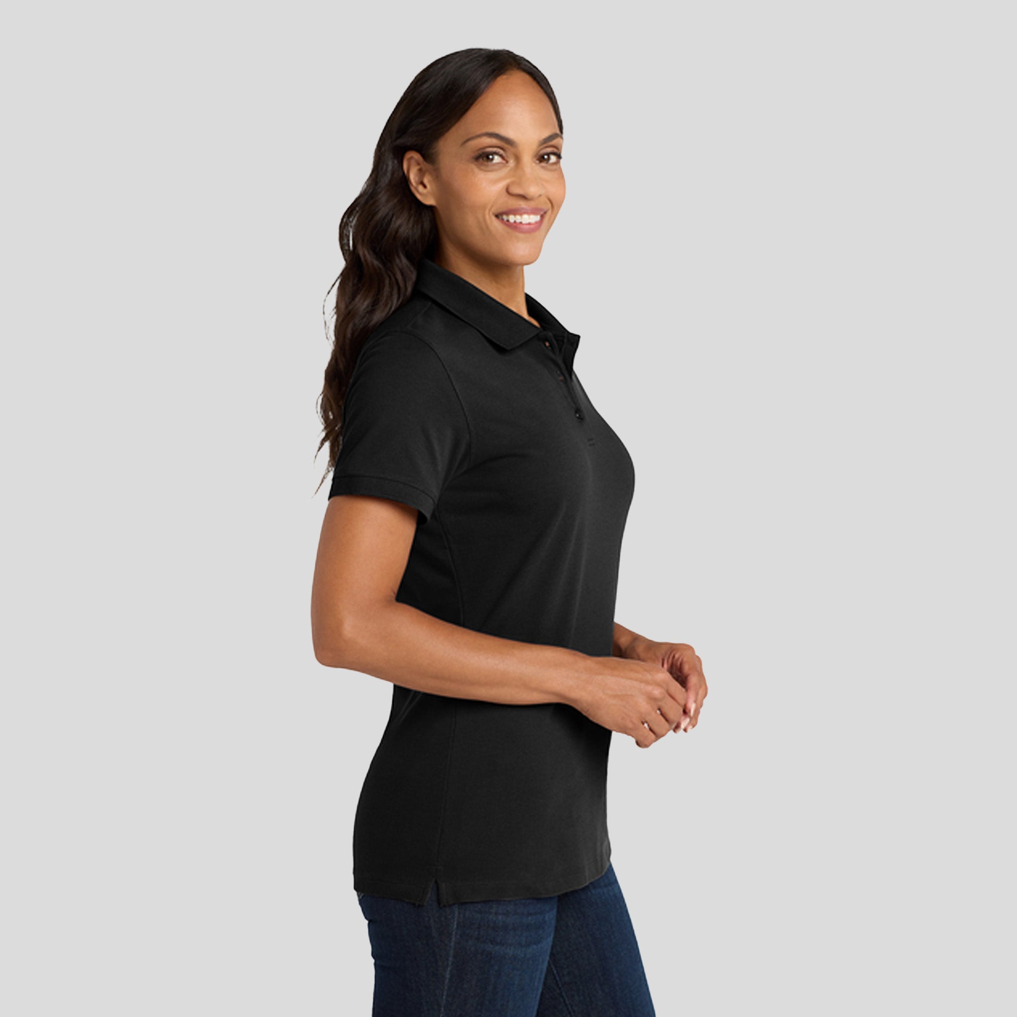 Women's EZCottonยฎ Polo | Black
