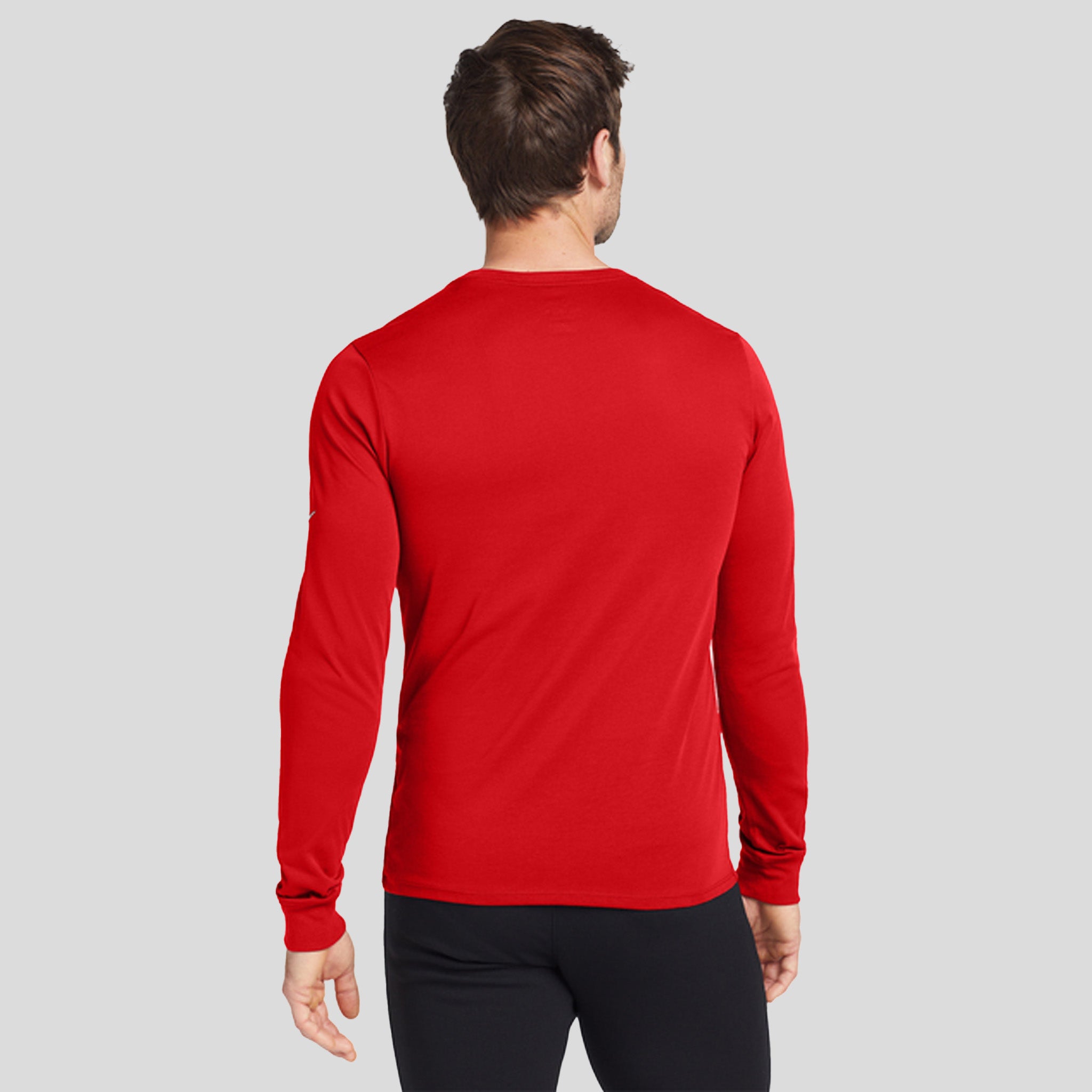 Men's Dri-FIT Cotton/Poly Long Sleeve Tee | University Red