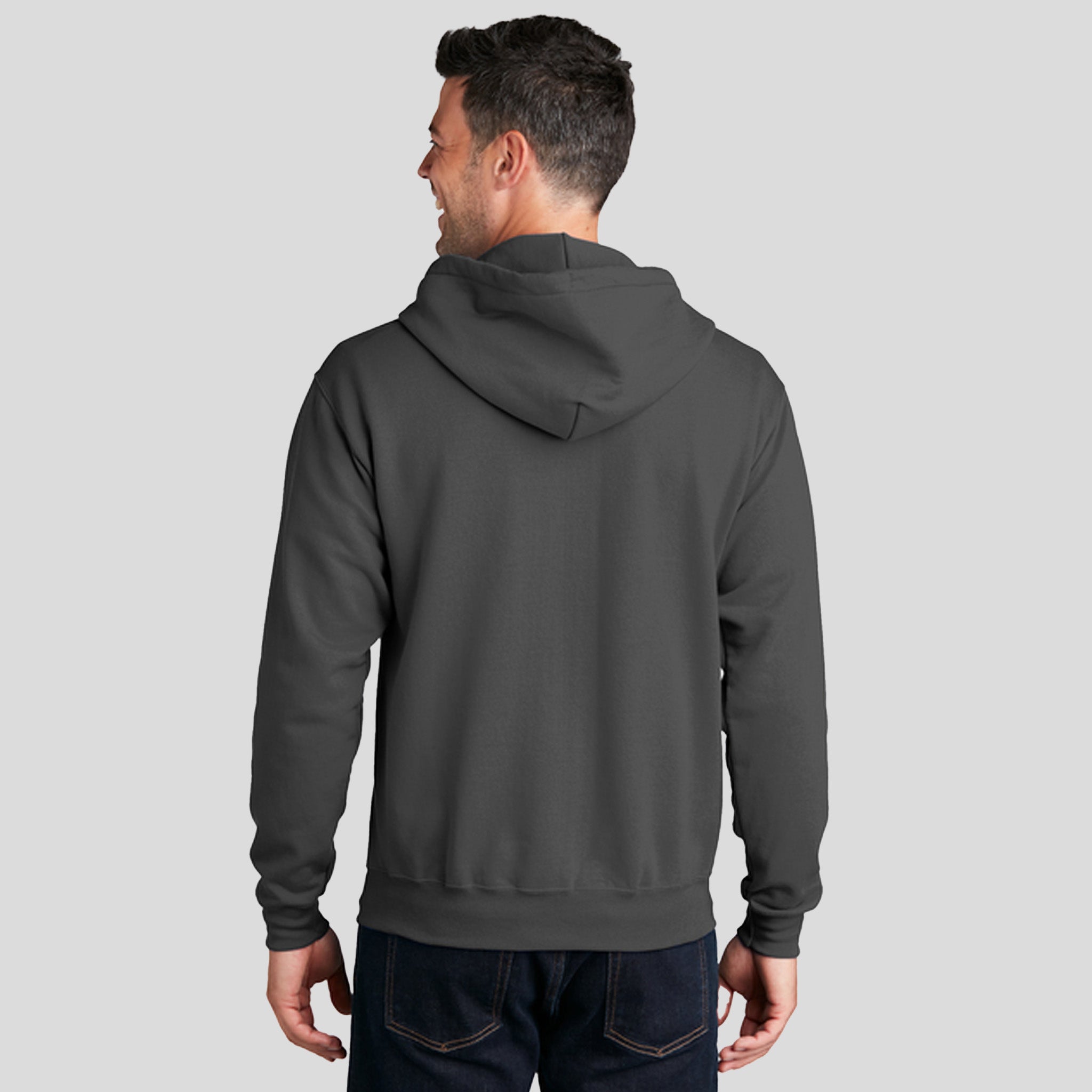 Men's Core Fleece Full-Zip Hooded Sweatshirt | Charcoal