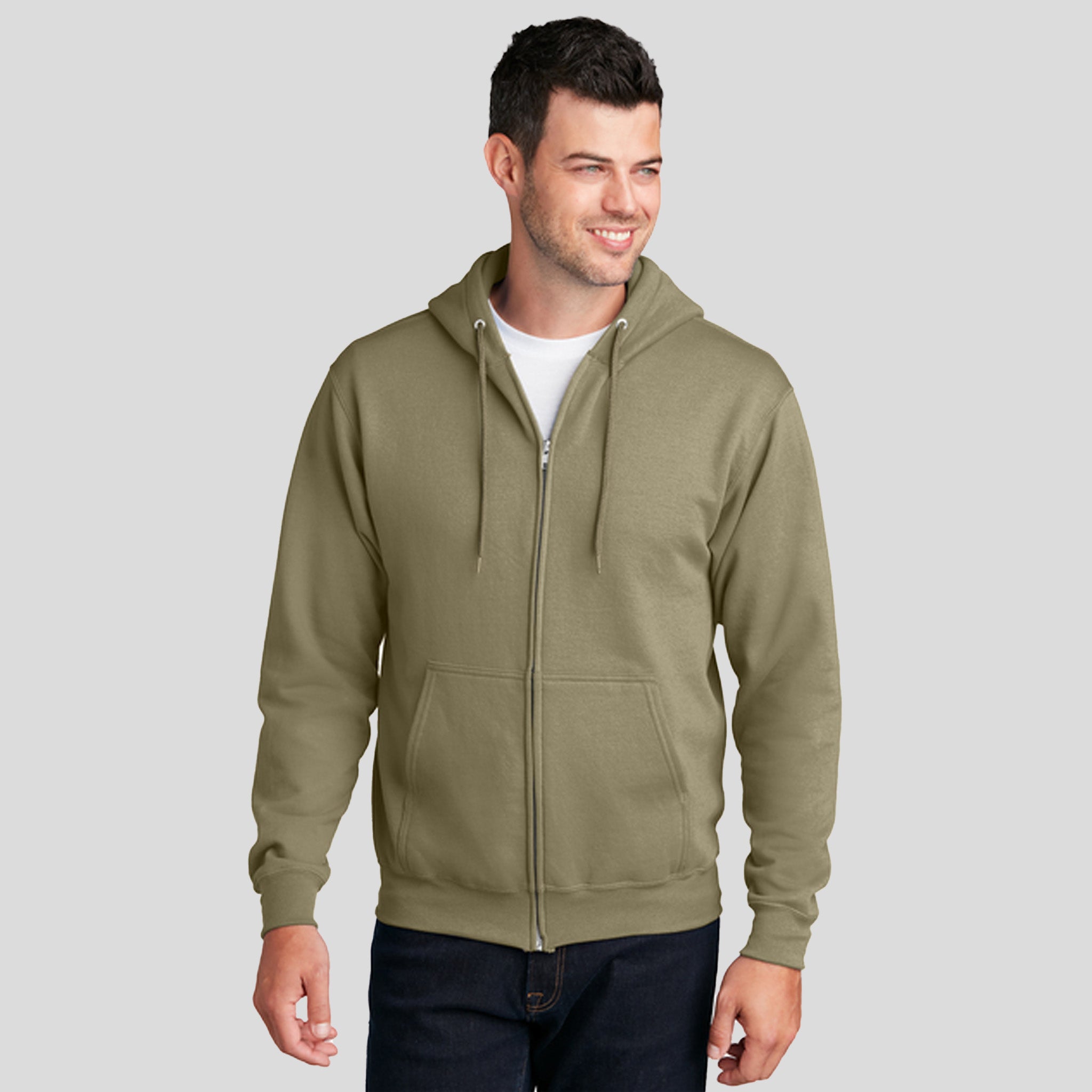Men's Core Fleece Full-Zip Hooded Sweatshirt | Coyote Brown