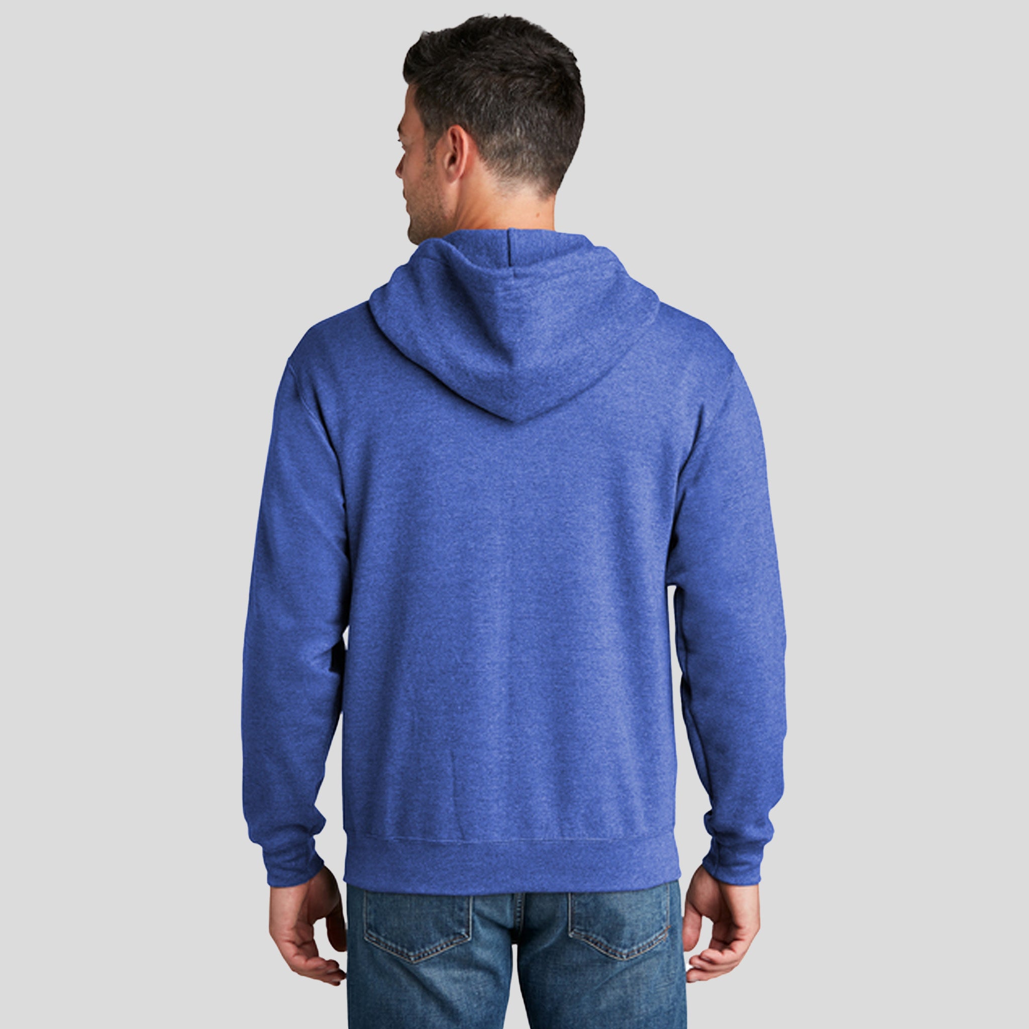 Men's Core Fleece Full-Zip Hooded Sweatshirt | Heather Royal