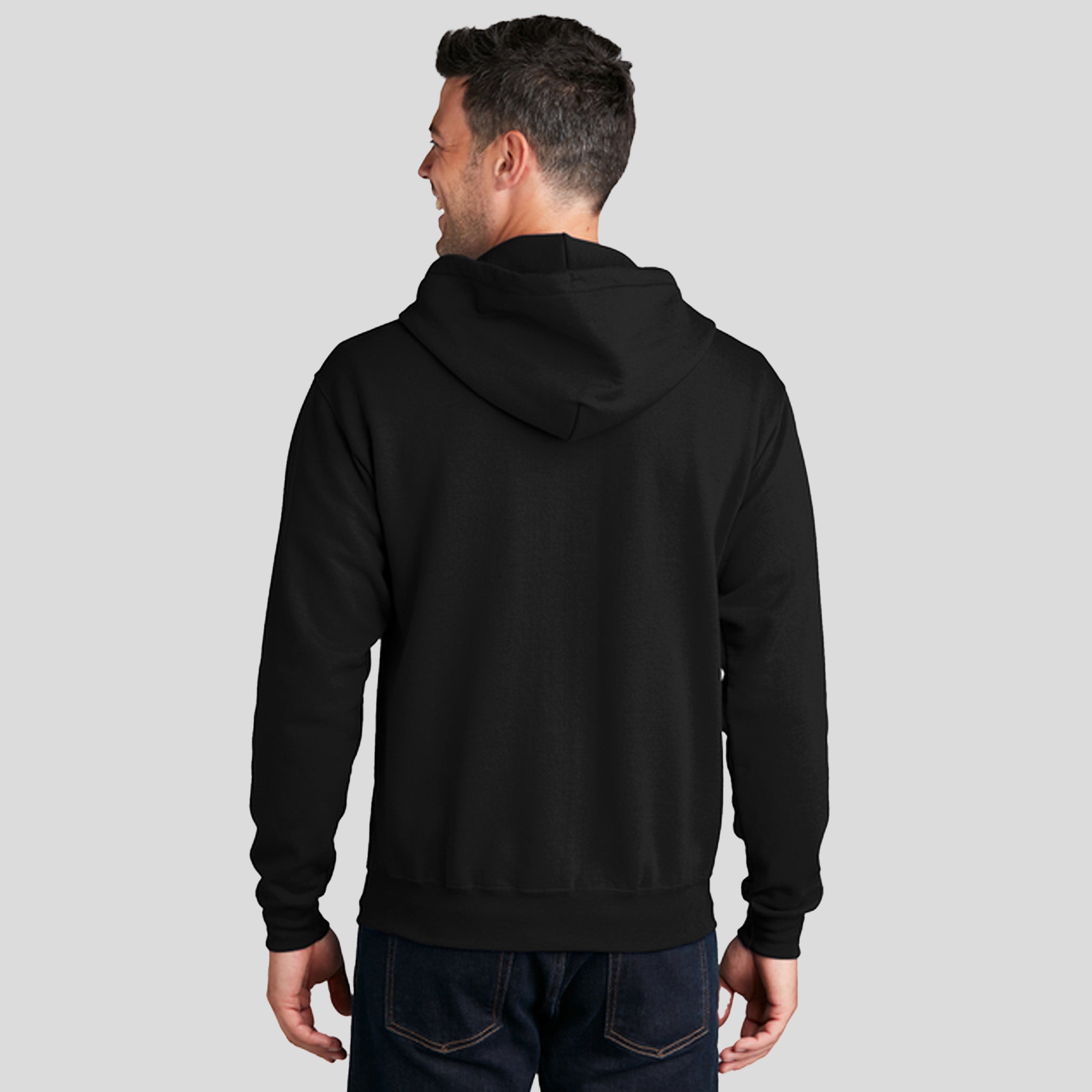 Men's Core Fleece Full-Zip Hooded Sweatshirt | Jet Black
