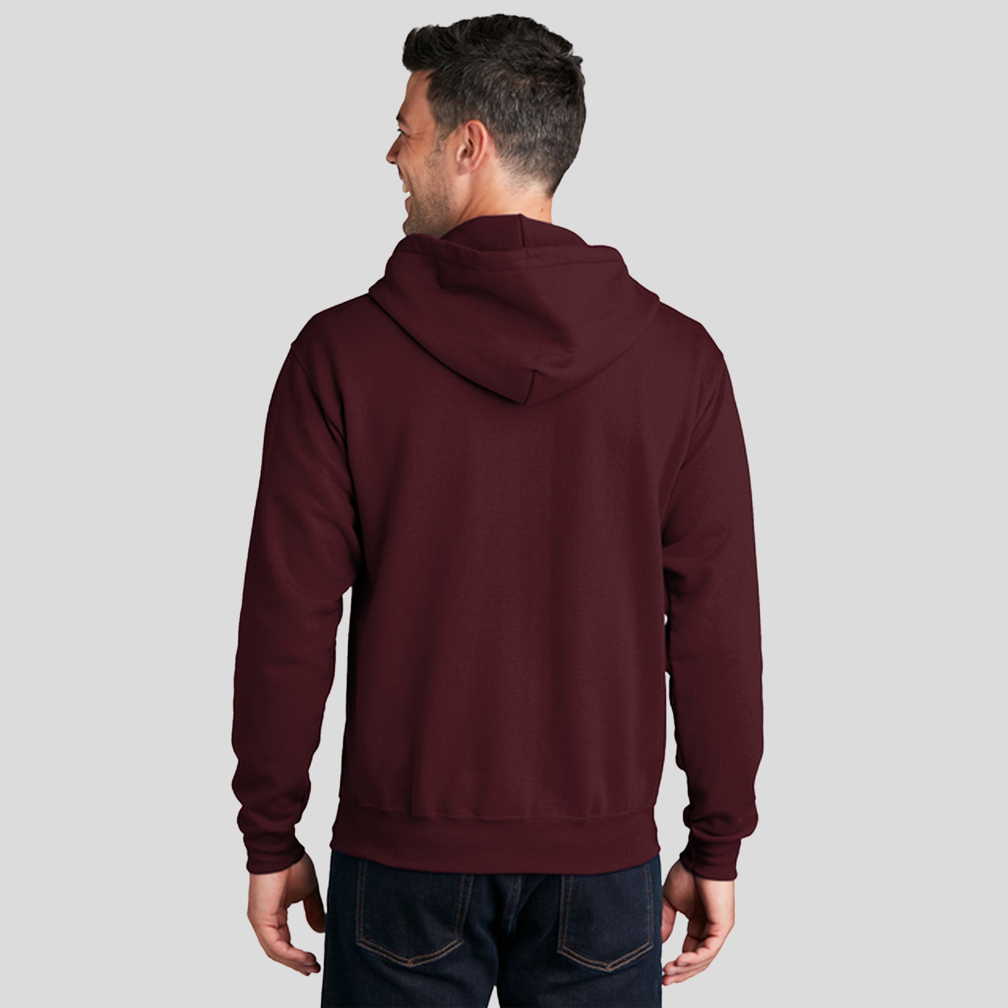 Men's Core Fleece Full-Zip Hooded Sweatshirt | Maroon