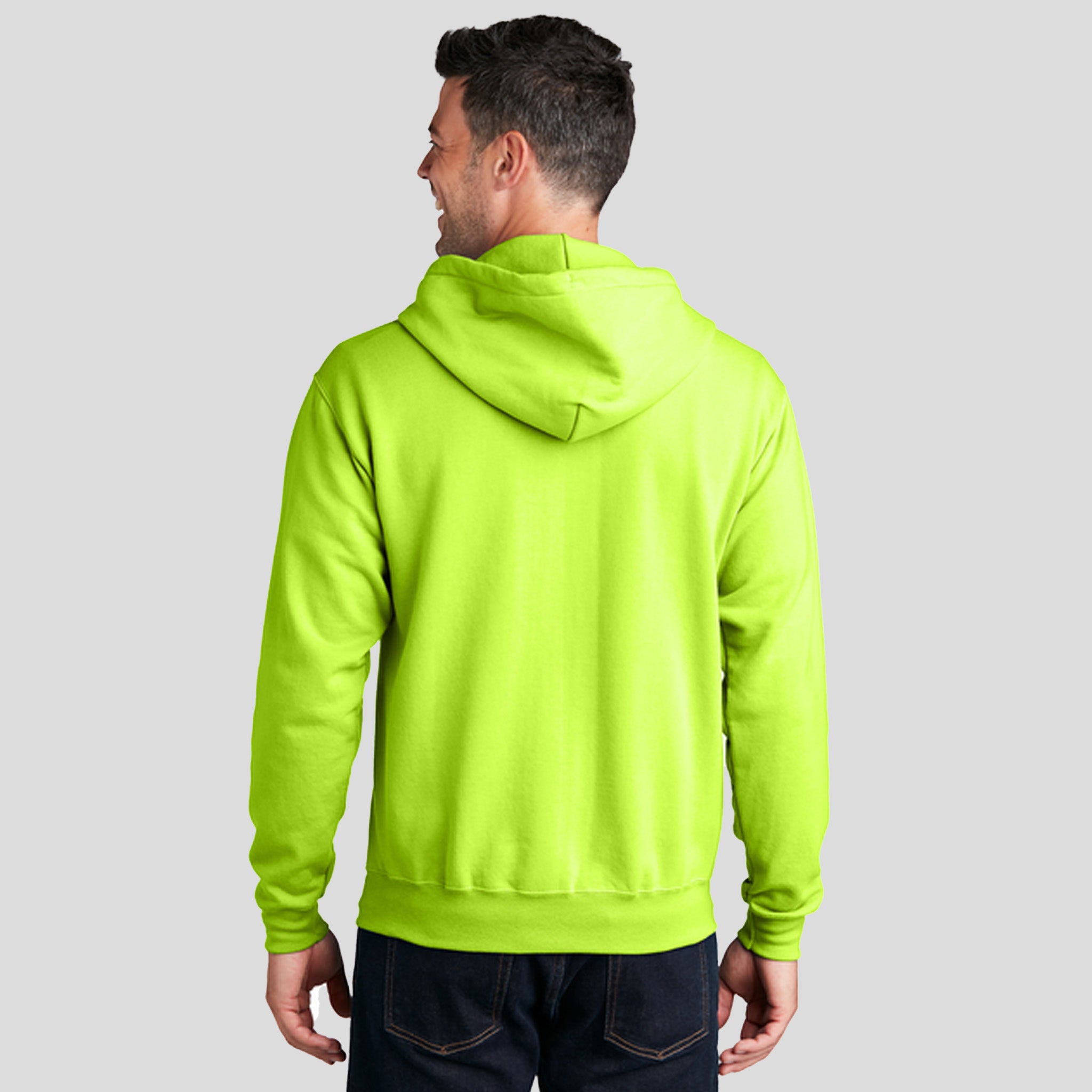 Men's Core Fleece Full-Zip Hooded Sweatshirt | Neon Yellow