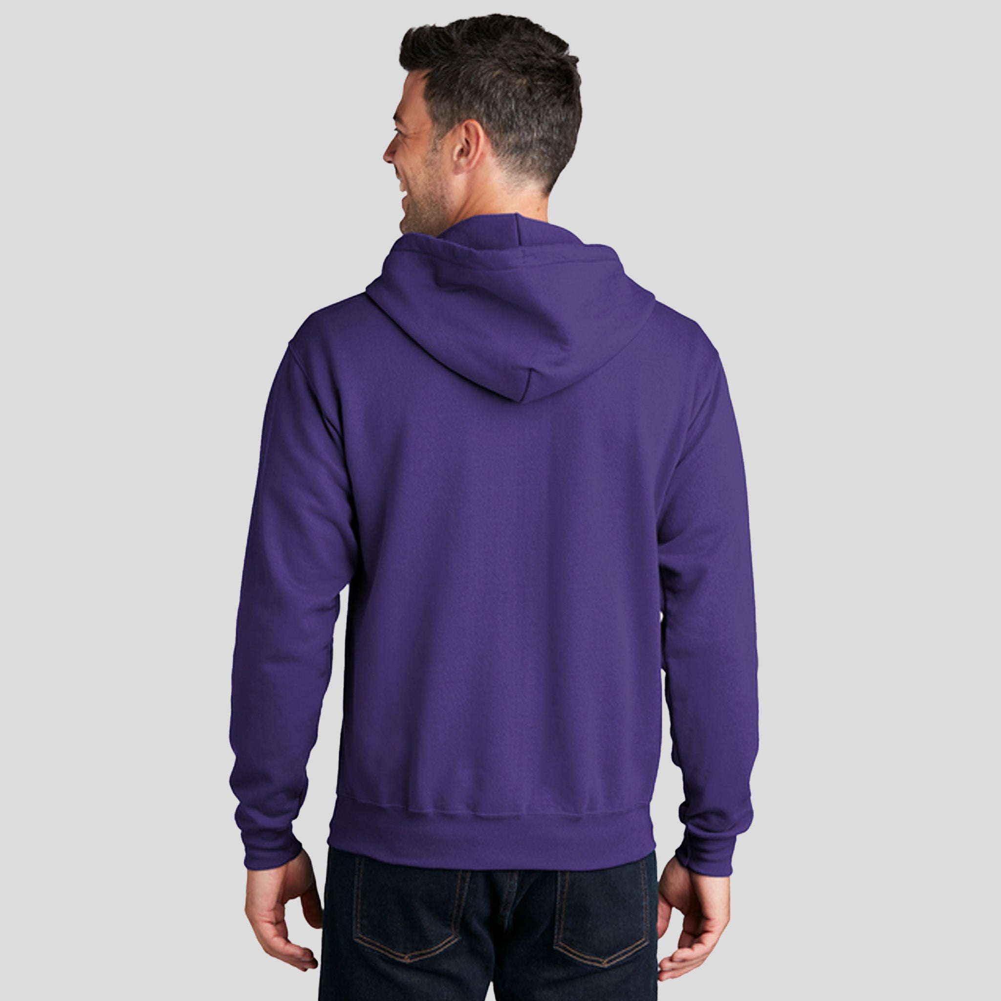 Men's Core Fleece Full-Zip Hooded Sweatshirt | Purple