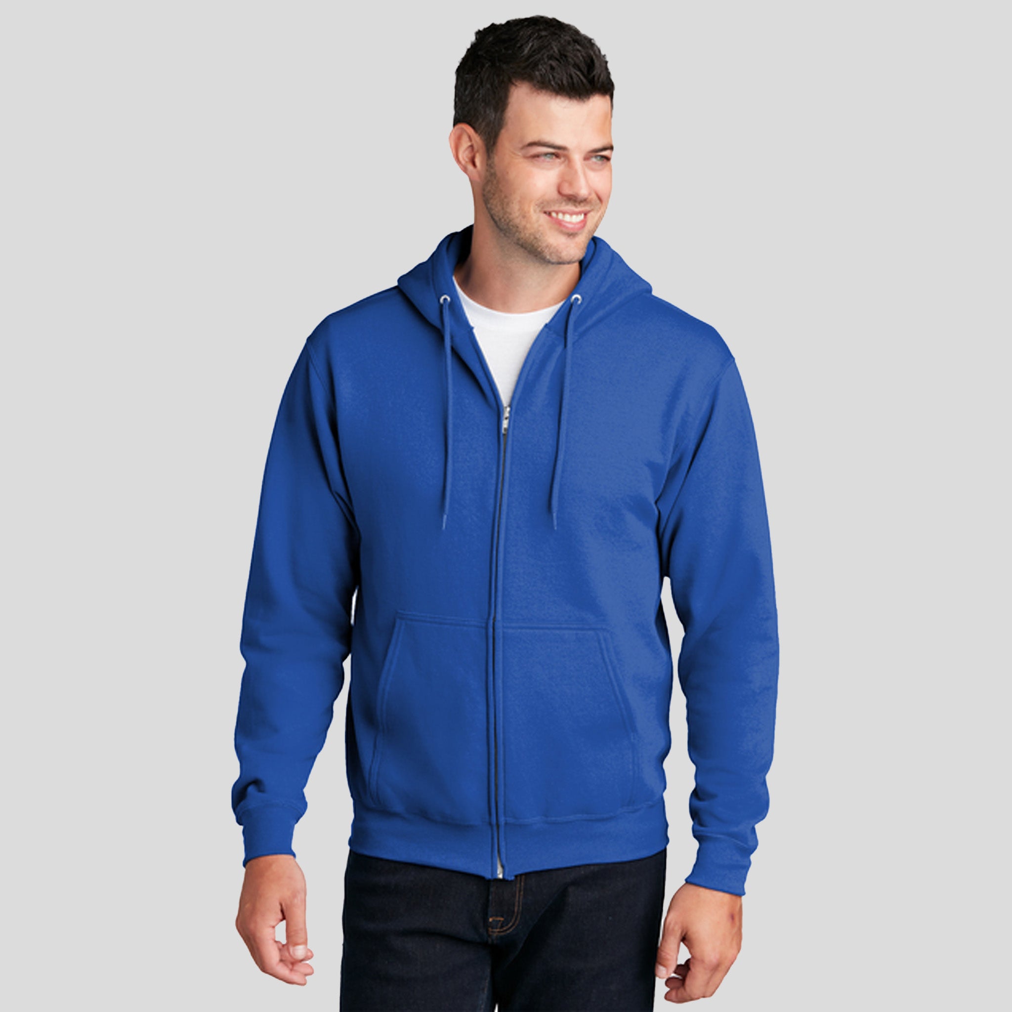Men's Core Fleece Full-Zip Hooded Sweatshirt | Royal