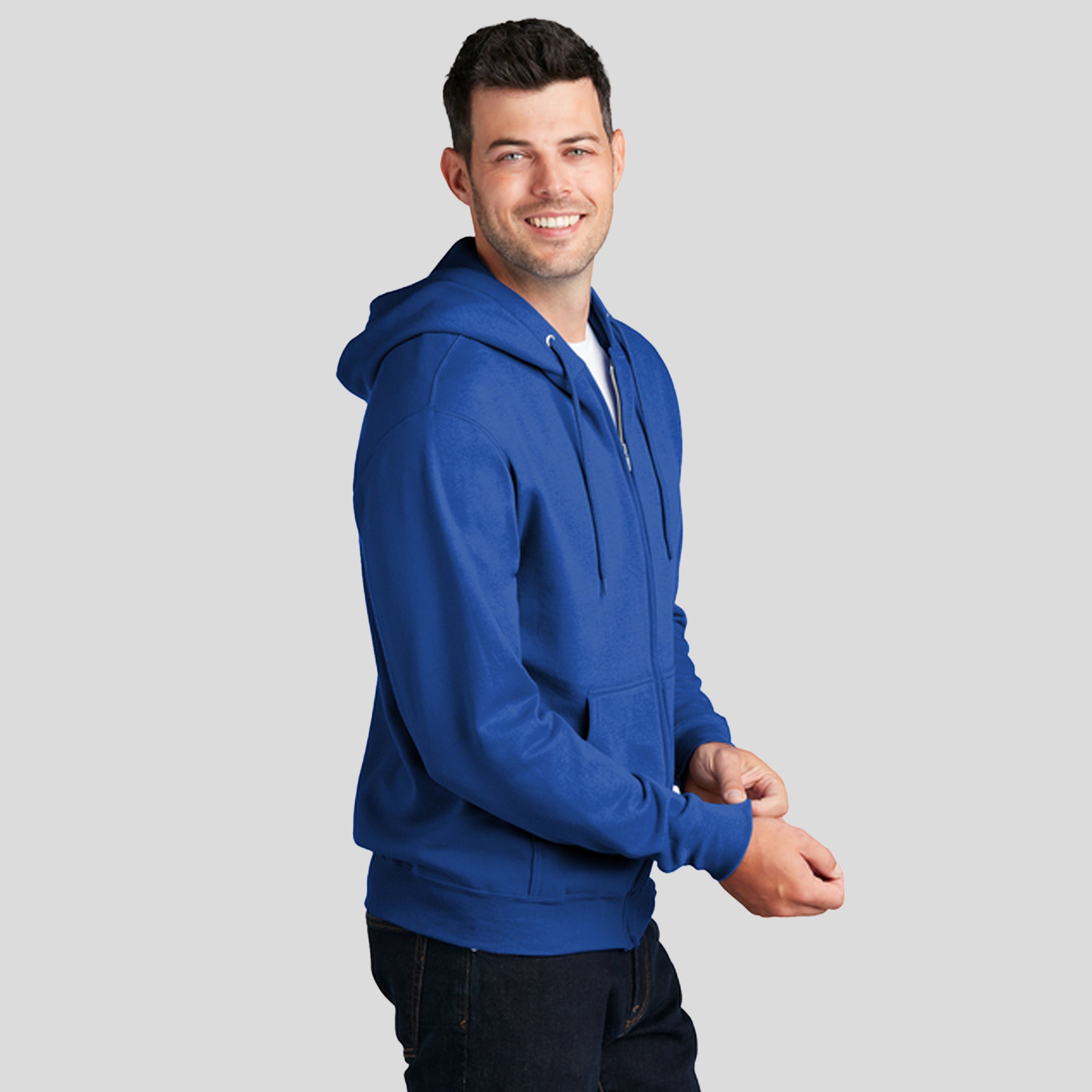 Men's Core Fleece Full-Zip Hooded Sweatshirt | Royal