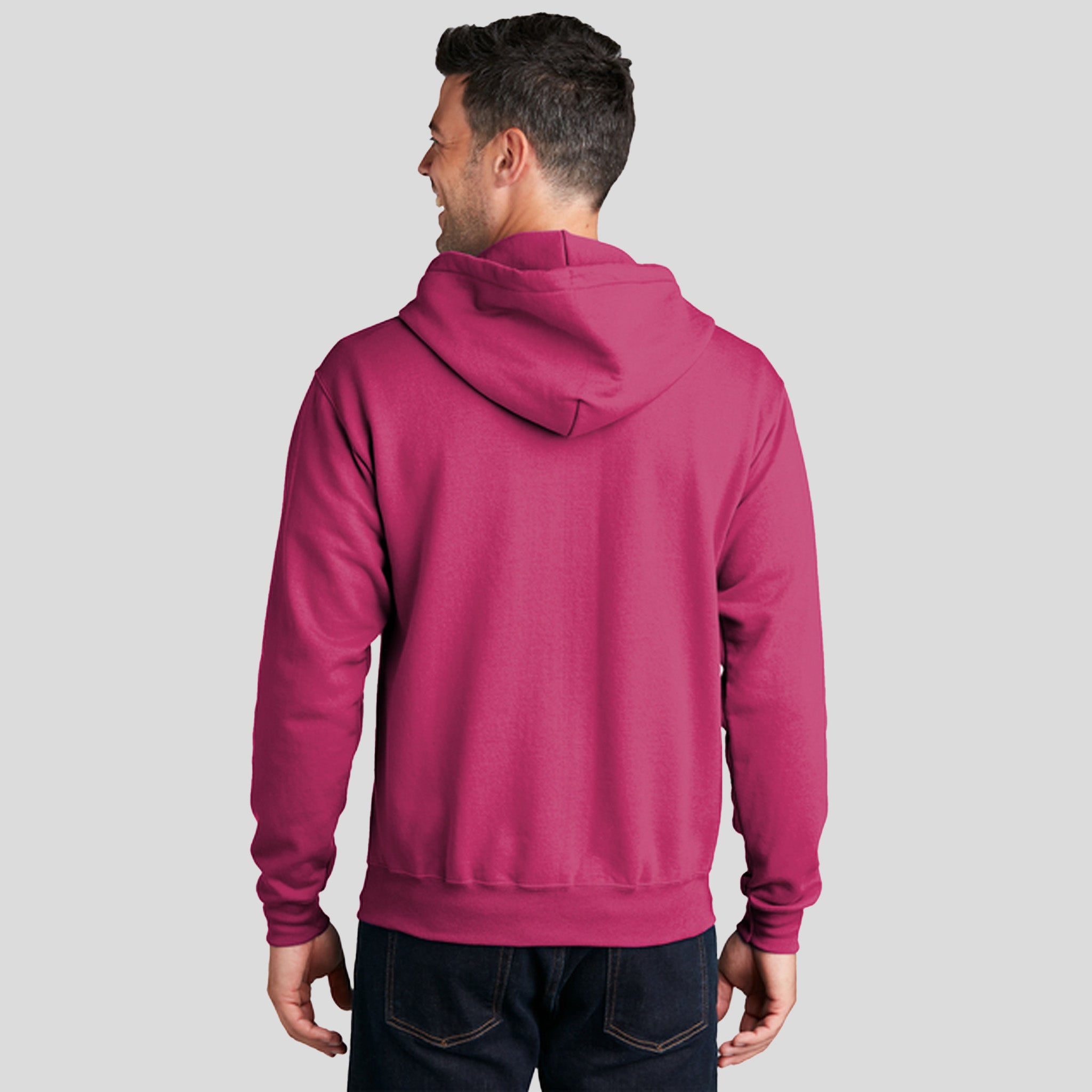 Men's Core Fleece Full-Zip Hooded Sweatshirt | Sangria
