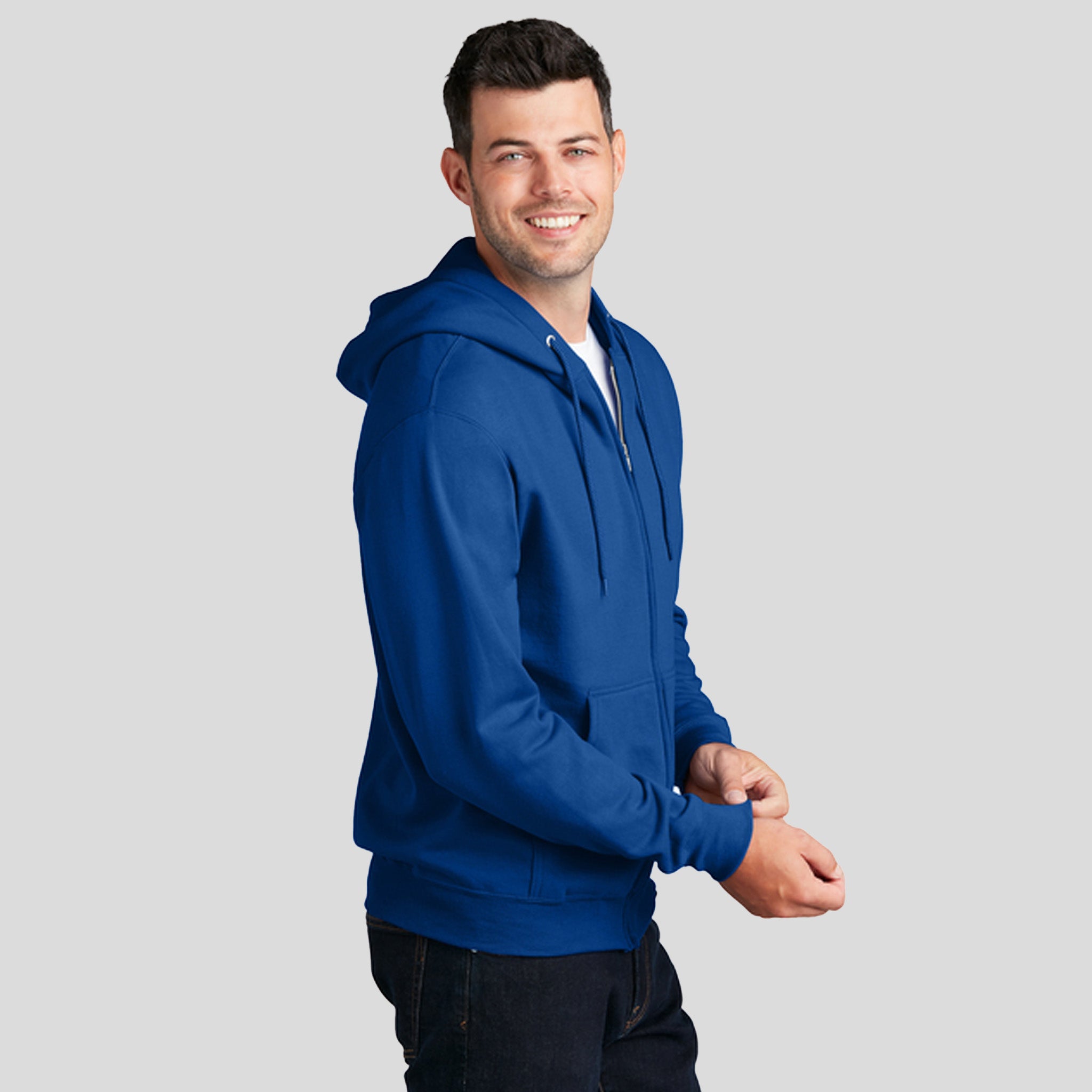 Men's Core Fleece Full-Zip Hooded Sweatshirt | True Royal