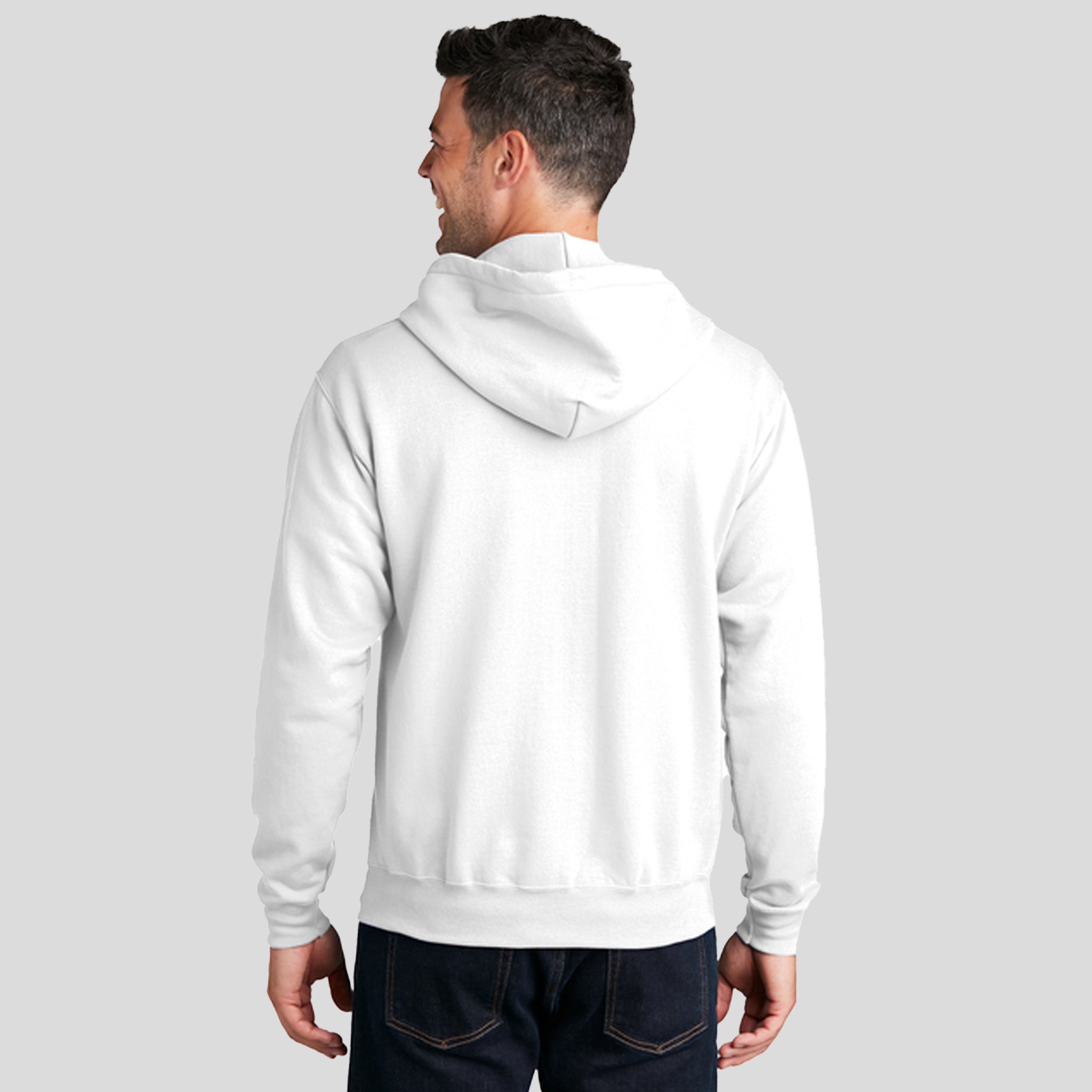 Men's Core Fleece Full-Zip Hooded Sweatshirt | White