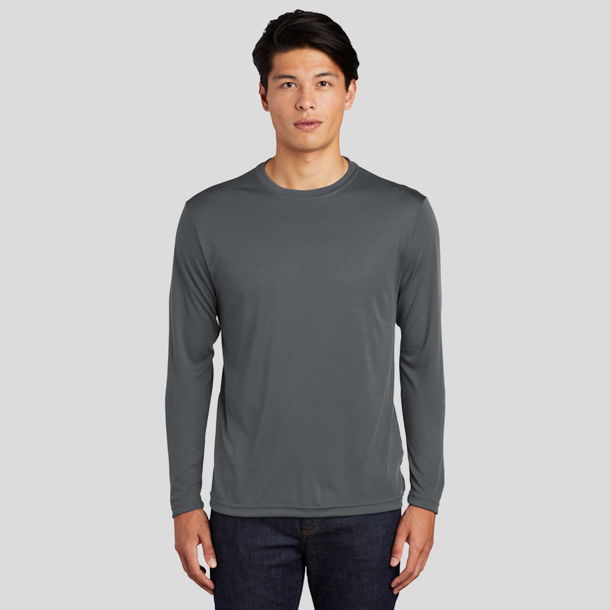 Men's Tall Long Sleeve PosiCharge® Competitor™ Tee | Iron Grey