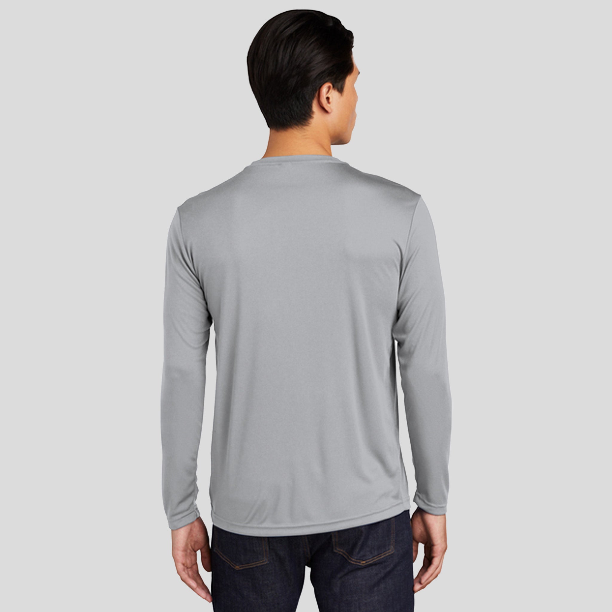 Men's Tall Long Sleeve PosiCharge® Competitor™ Tee | Silver