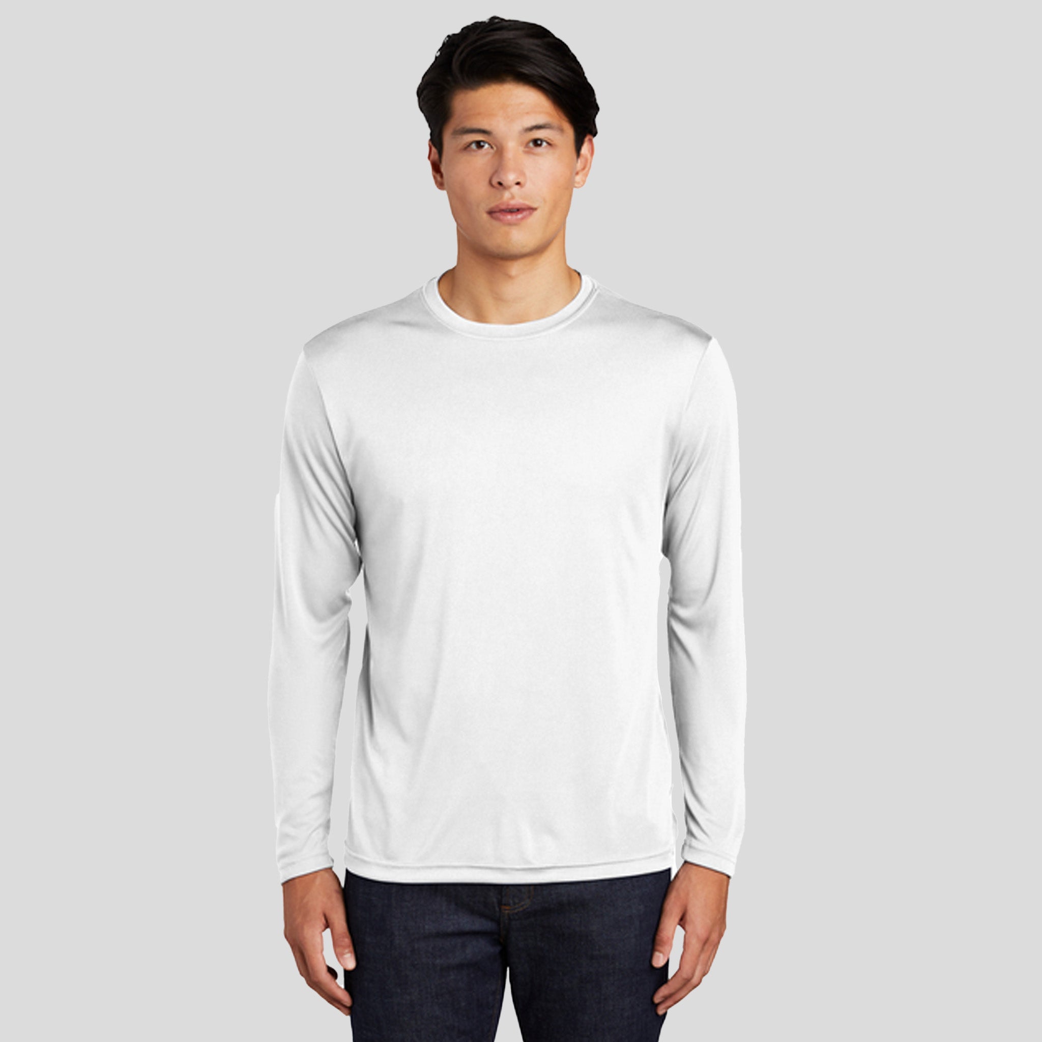 Men's Tall Long Sleeve PosiCharge® Competitor™ Tee | White