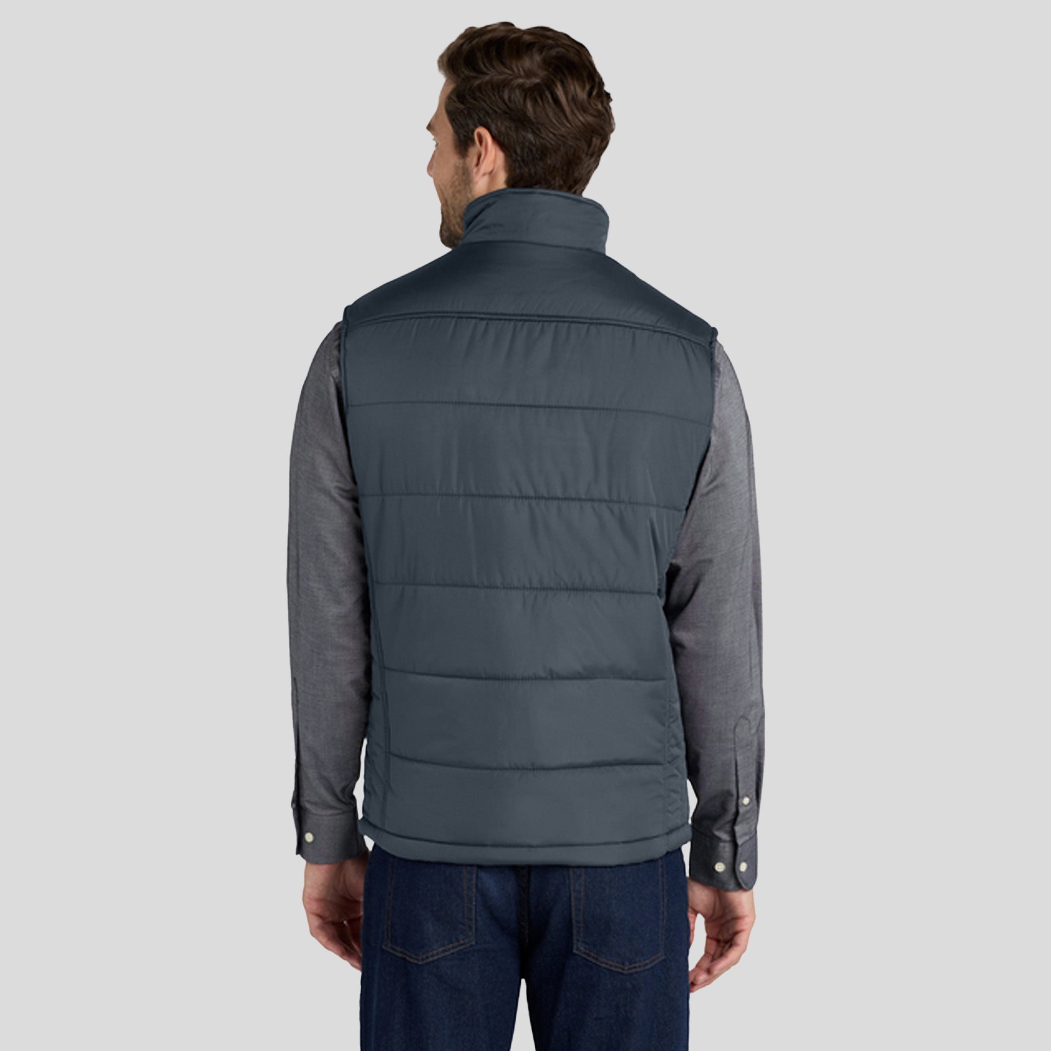 Men's Puffy Vest | Dark Slate/Black