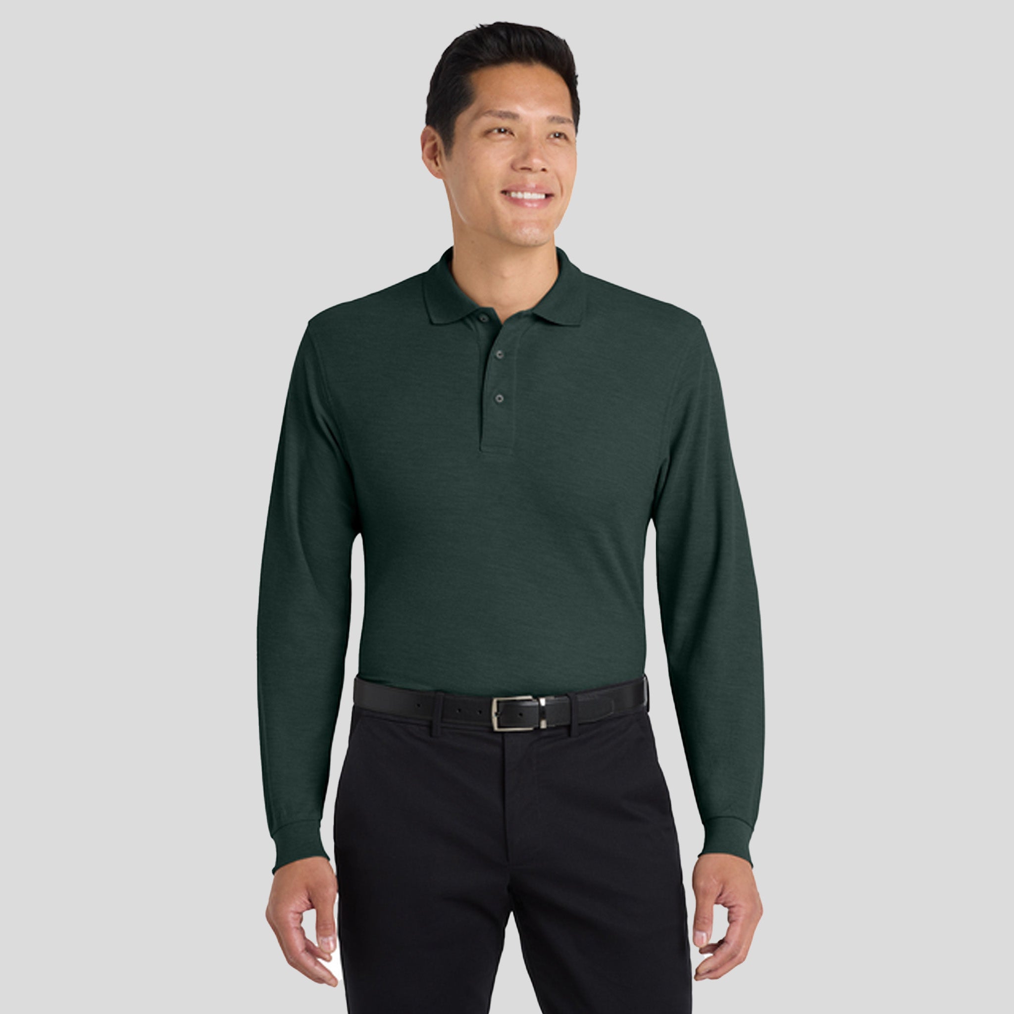 Silk Touchβ’ Long Sleeve Polo | Dark Green