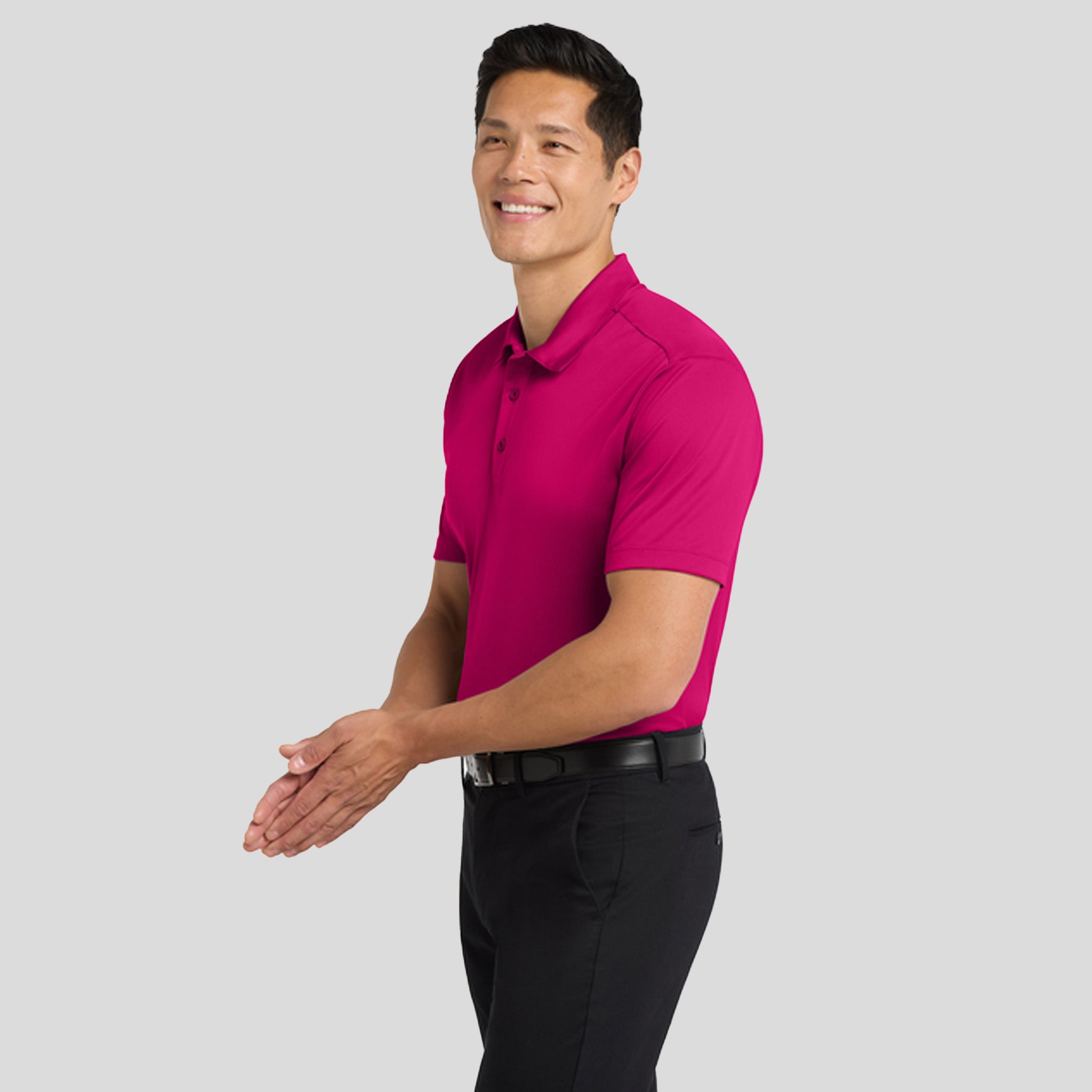 Men's Silk Touchโข Performance Polo | Pink Raspberry