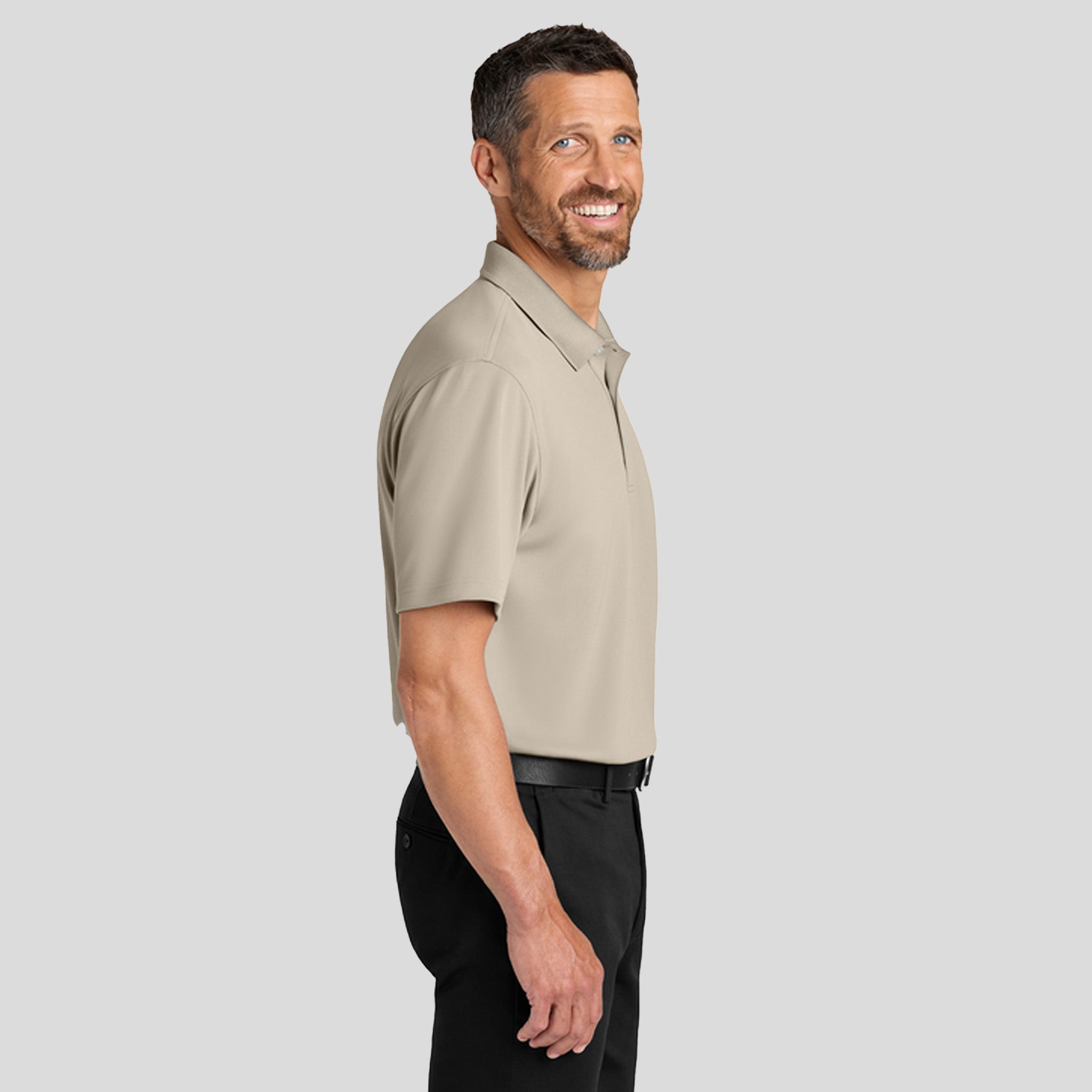 Men's Dry Zoneยฎ Stain-Release Grid Polo | Sahara