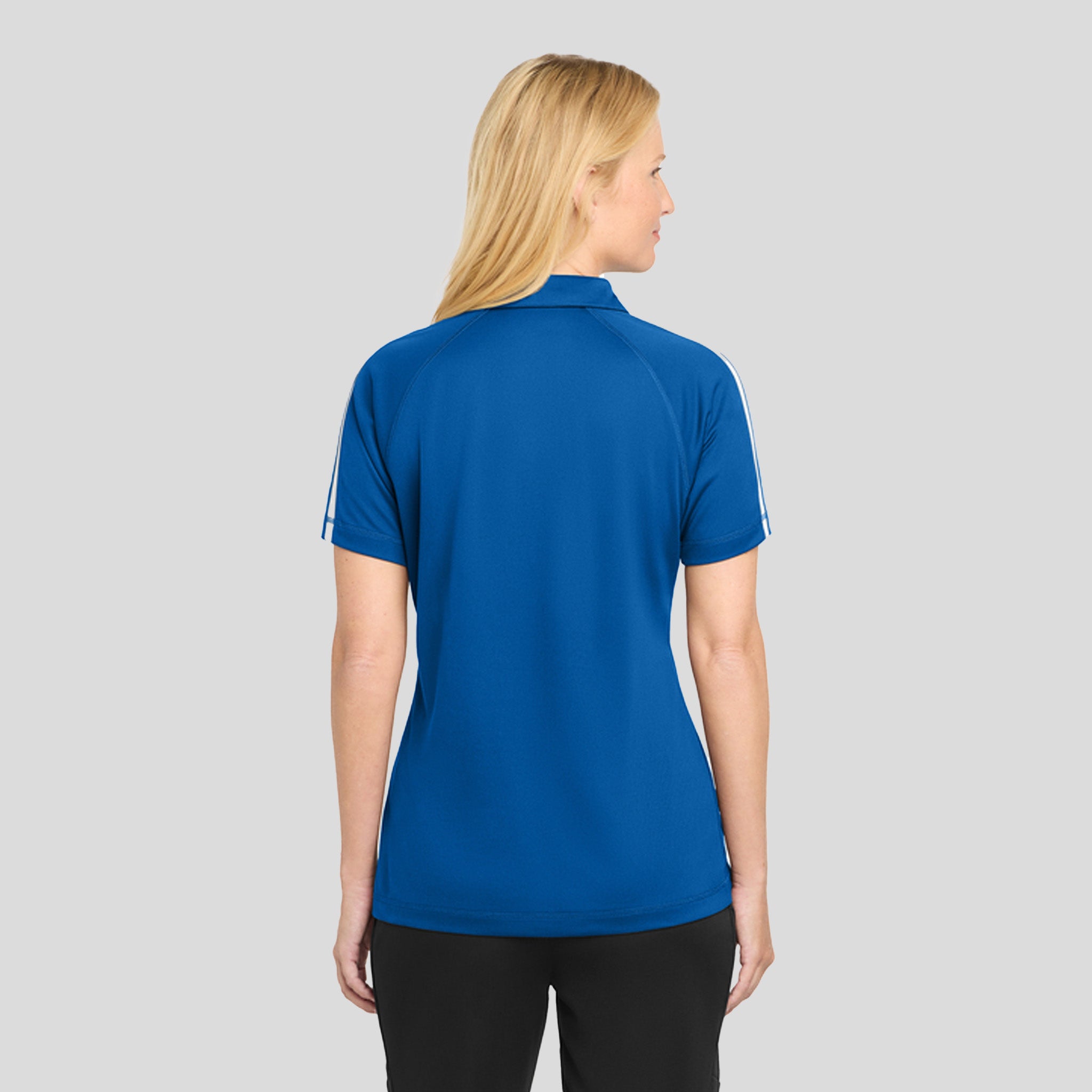 Women's PosiChargeยฎ Micro-Mesh Colorblock Polo | Royal/White