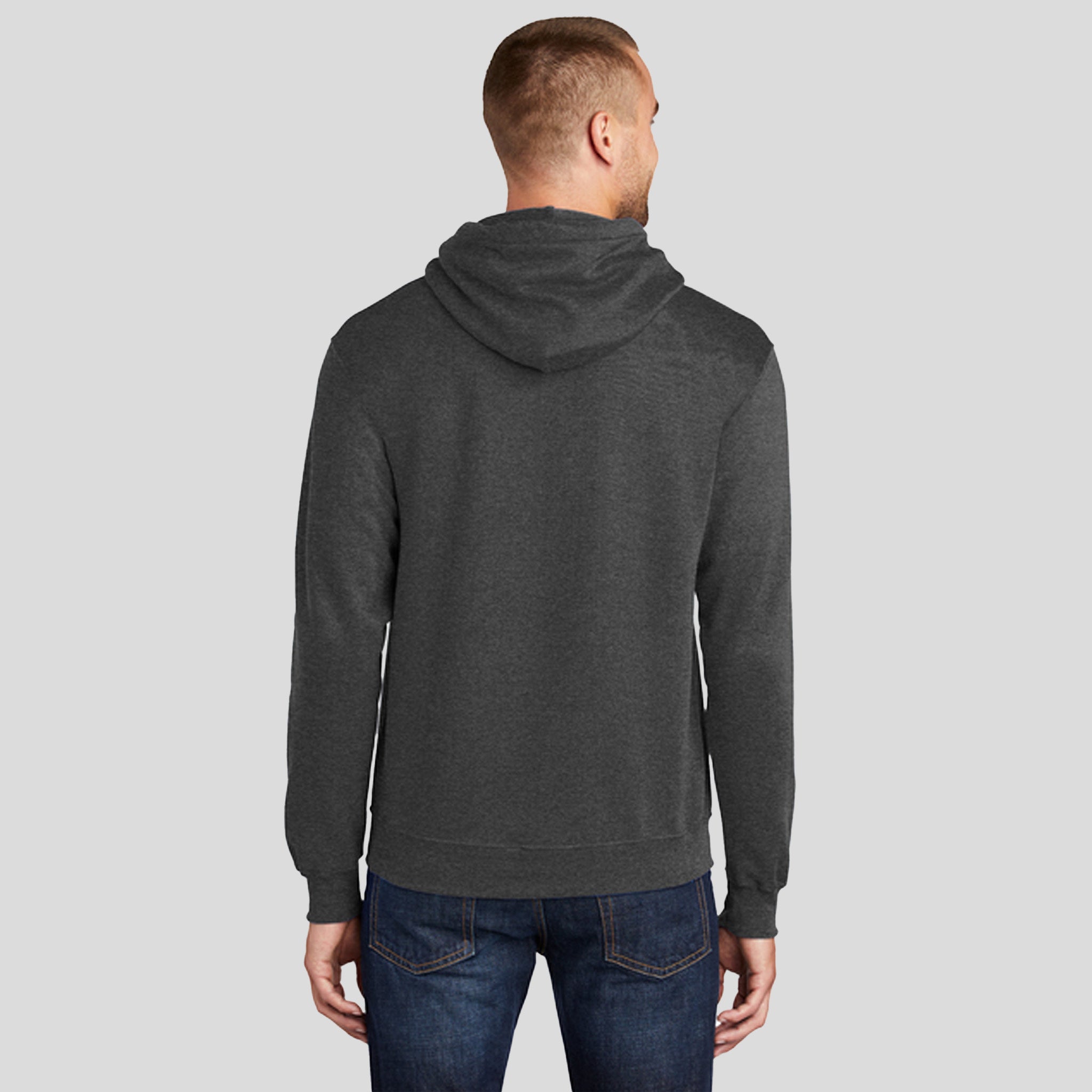 Men's Core Fleece Pullover Hooded Sweatshirt | Black Heather