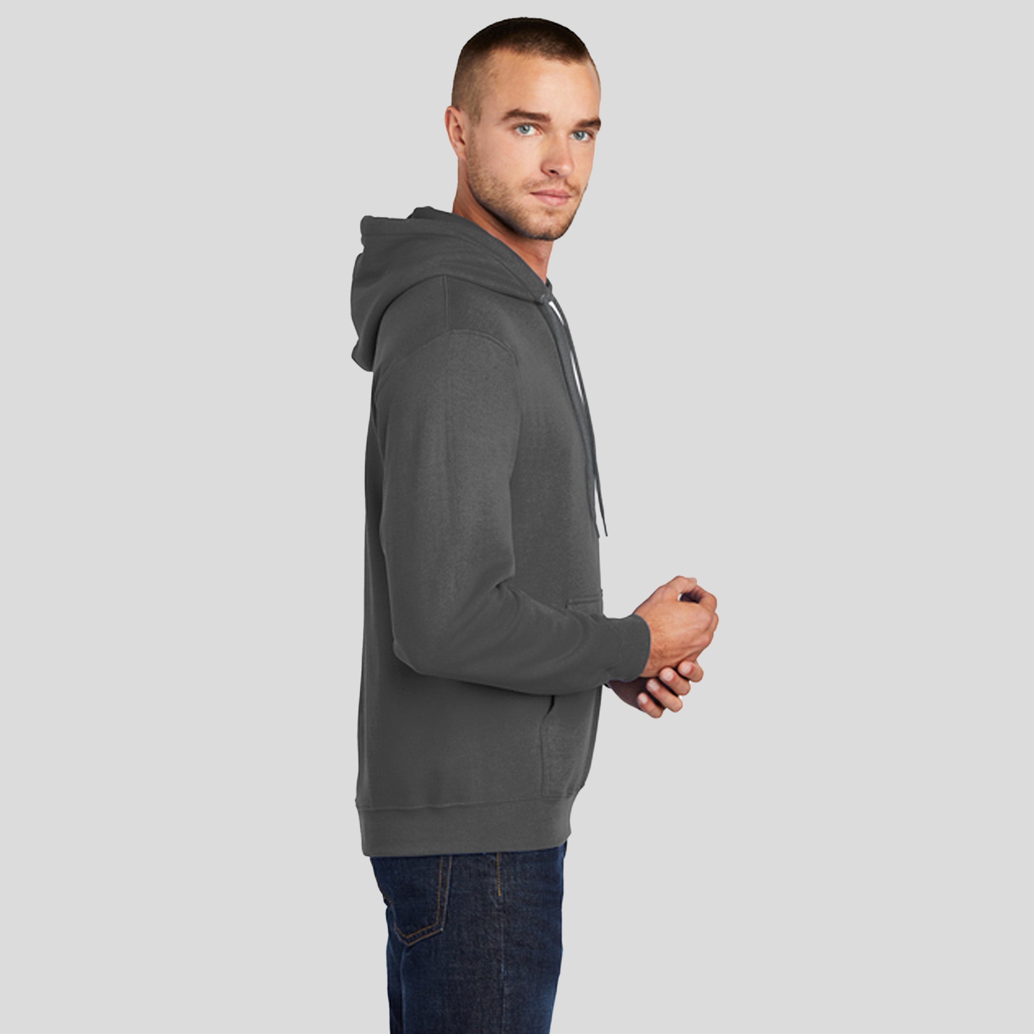 Men's Core Fleece Pullover Hooded Sweatshirt | Coal Grey