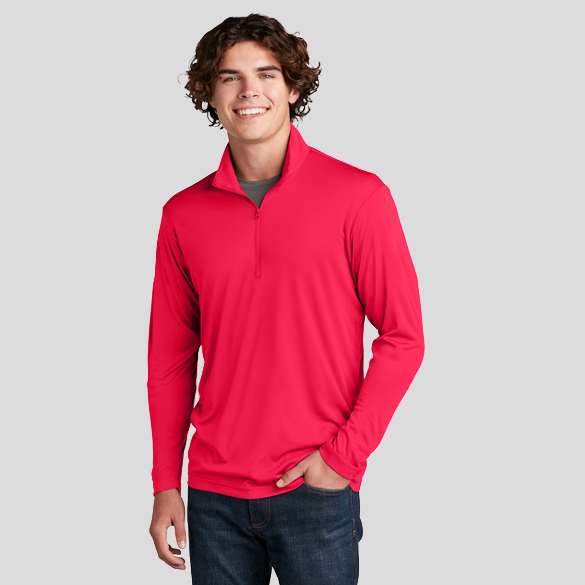 Men's PosiChargeยฎ Competitorโข 1/4-Zip Pullover | Red