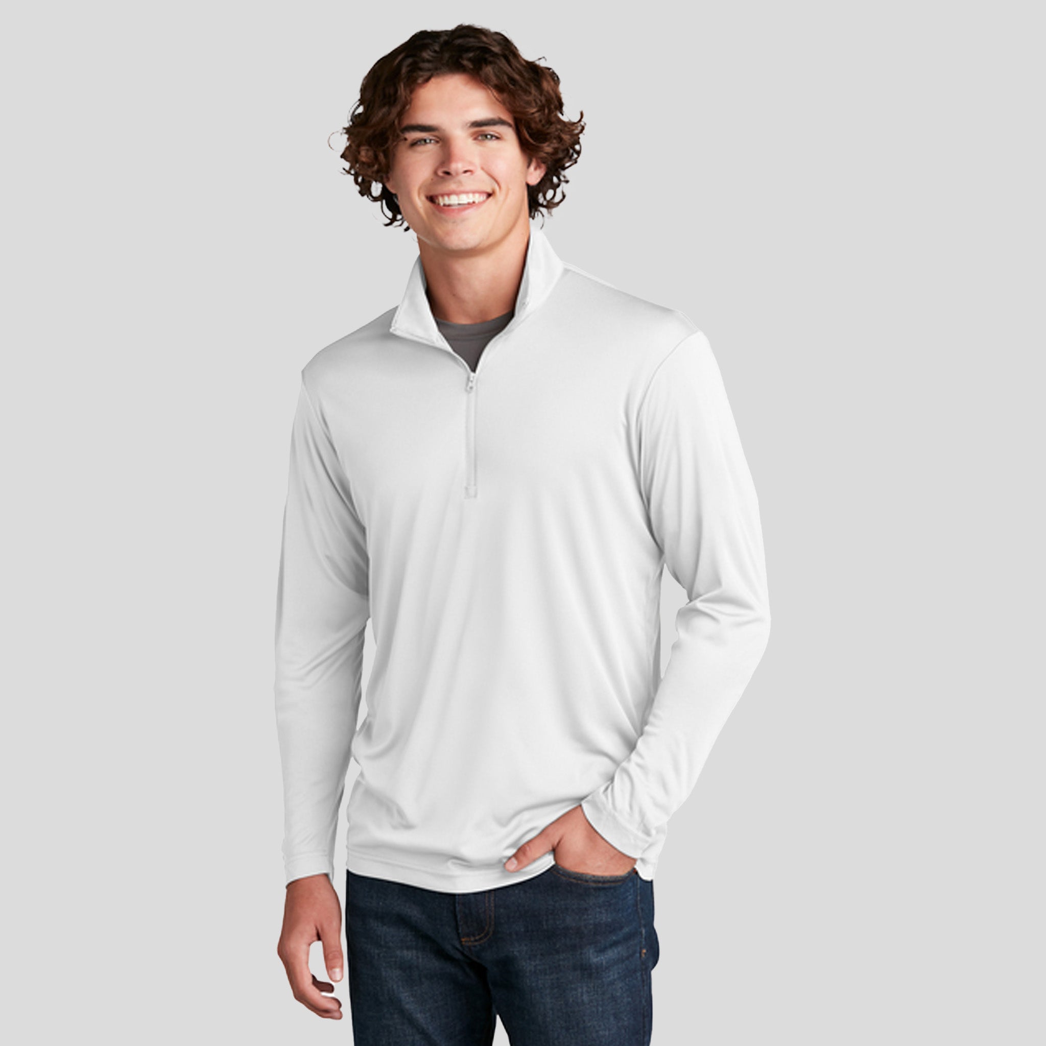 Men's PosiChargeยฎ Competitorโข 1/4-Zip Pullover | White