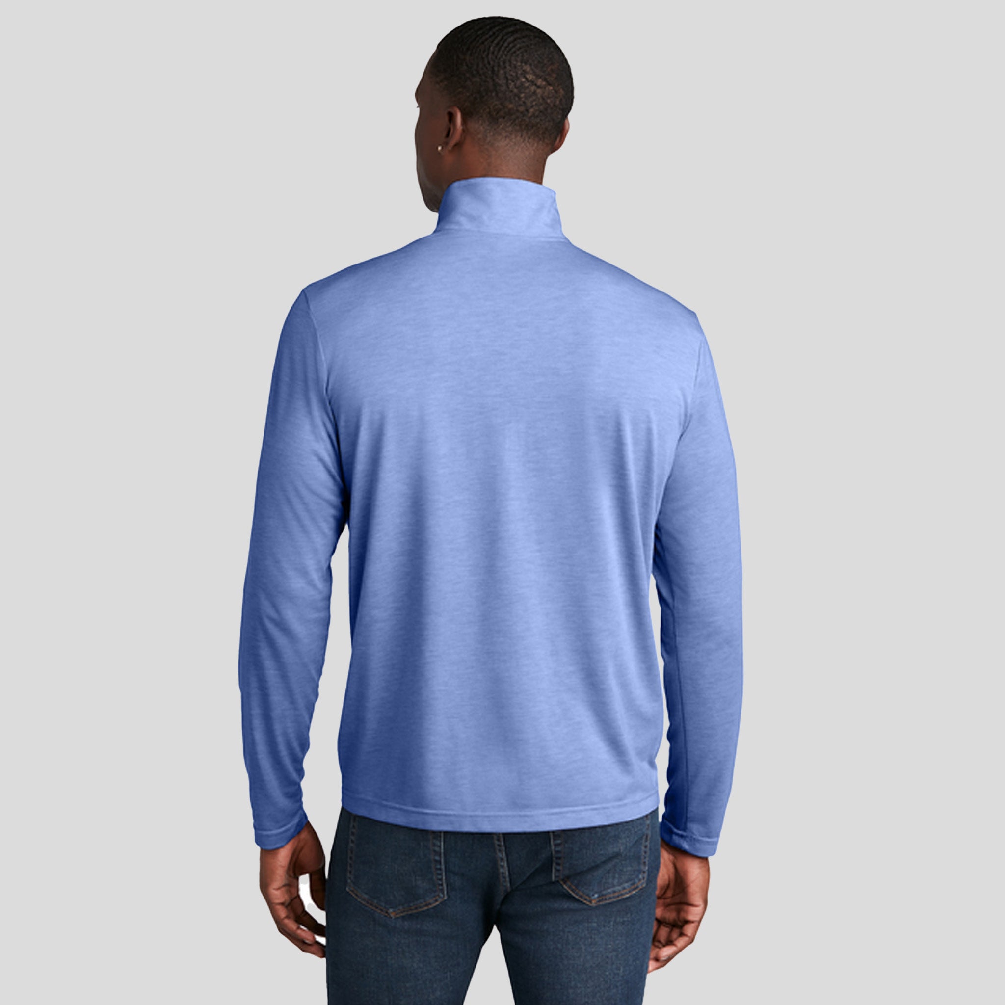 Men's PosiCharge ยฎ Tri-Blend Wicking 1/4-Zip Pullover | True Royal Heather