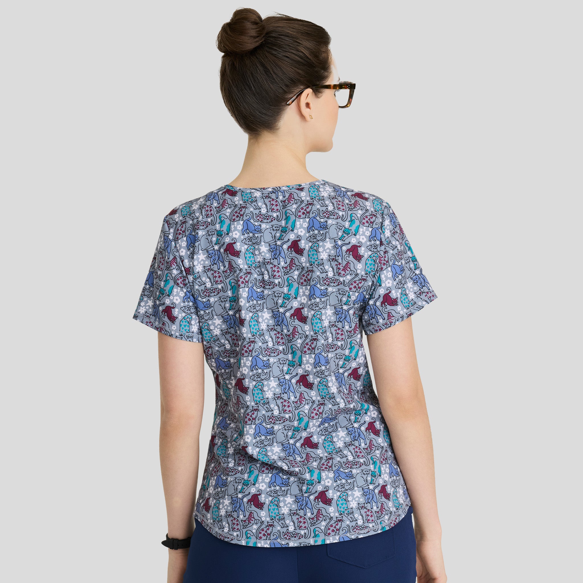 Essence V-Neck Animal Print Top | Perr Pattern