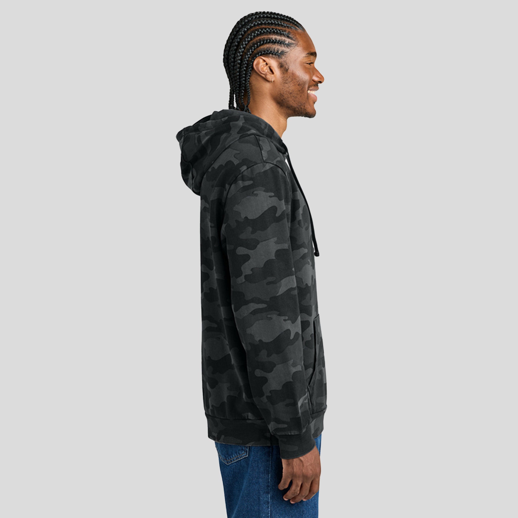 Men's Washβ’ Camo Fleece Hoodie | Black