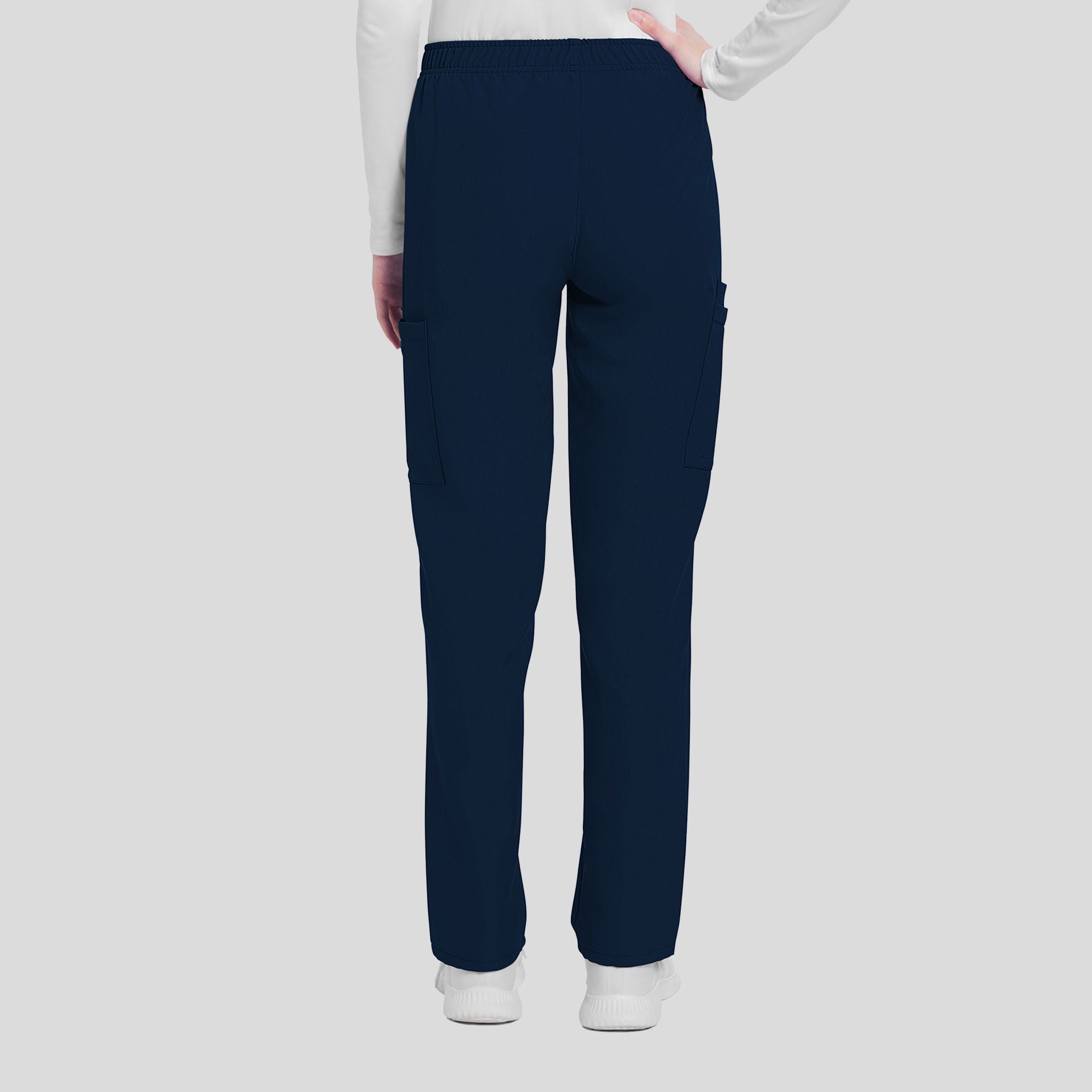Mid Rise Pull-on Slim Leg Cargo Pant | Navy