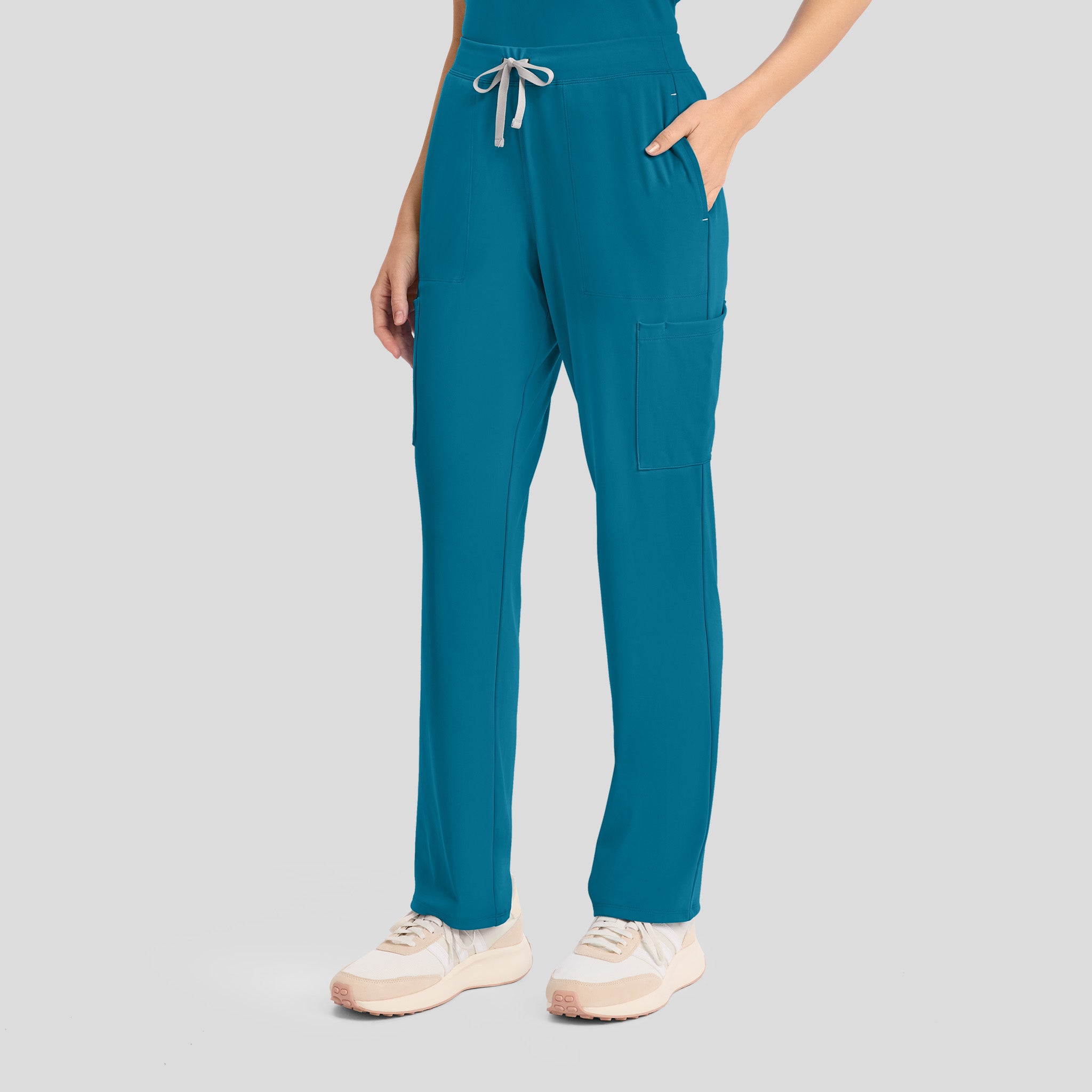 Achieve Pull-On Straight Leg Scrub Pant | Caribbean