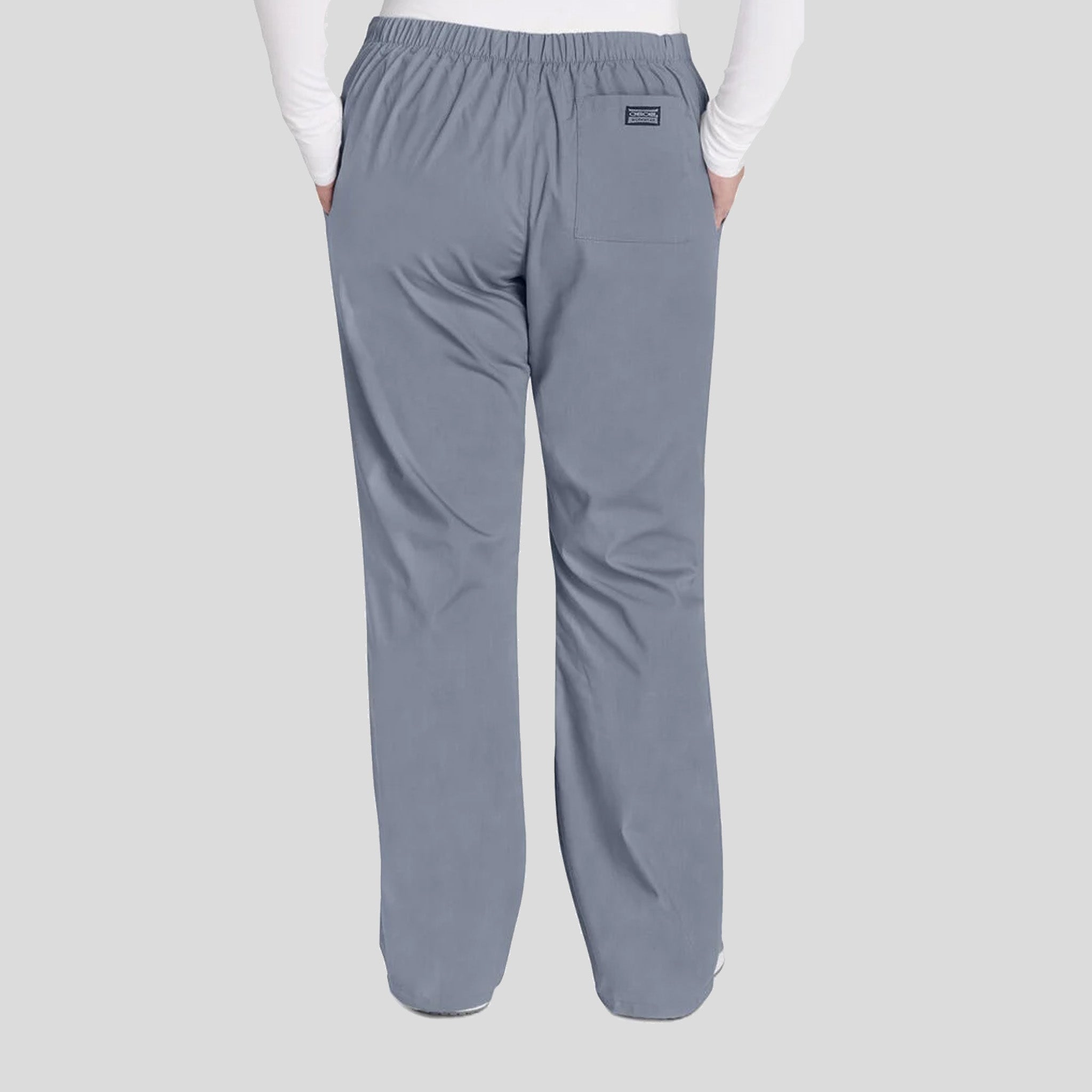 Natural Rise Flare Leg Drawstring Pant | Grey