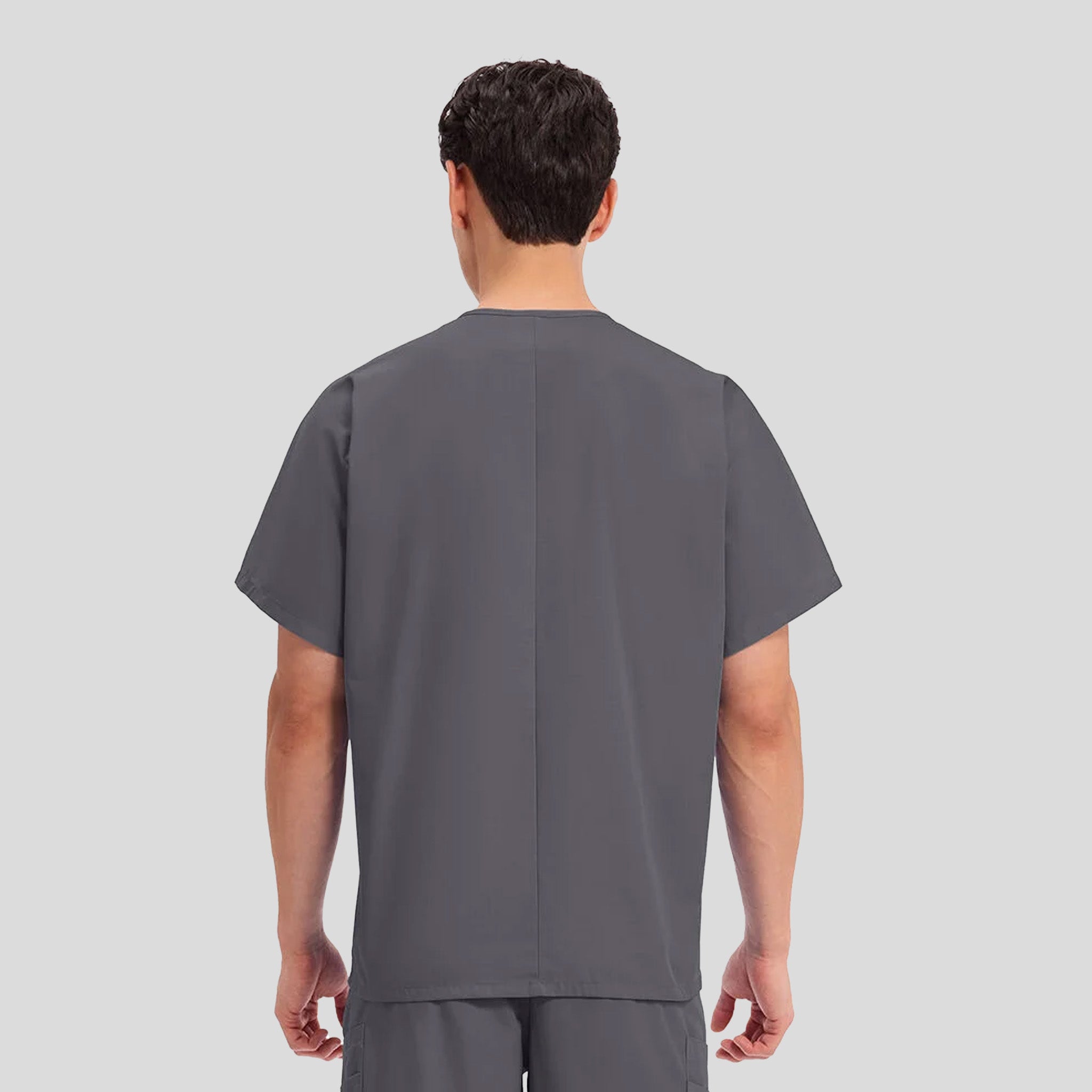 Unisex V-Neck 1 Pocket | Pewter