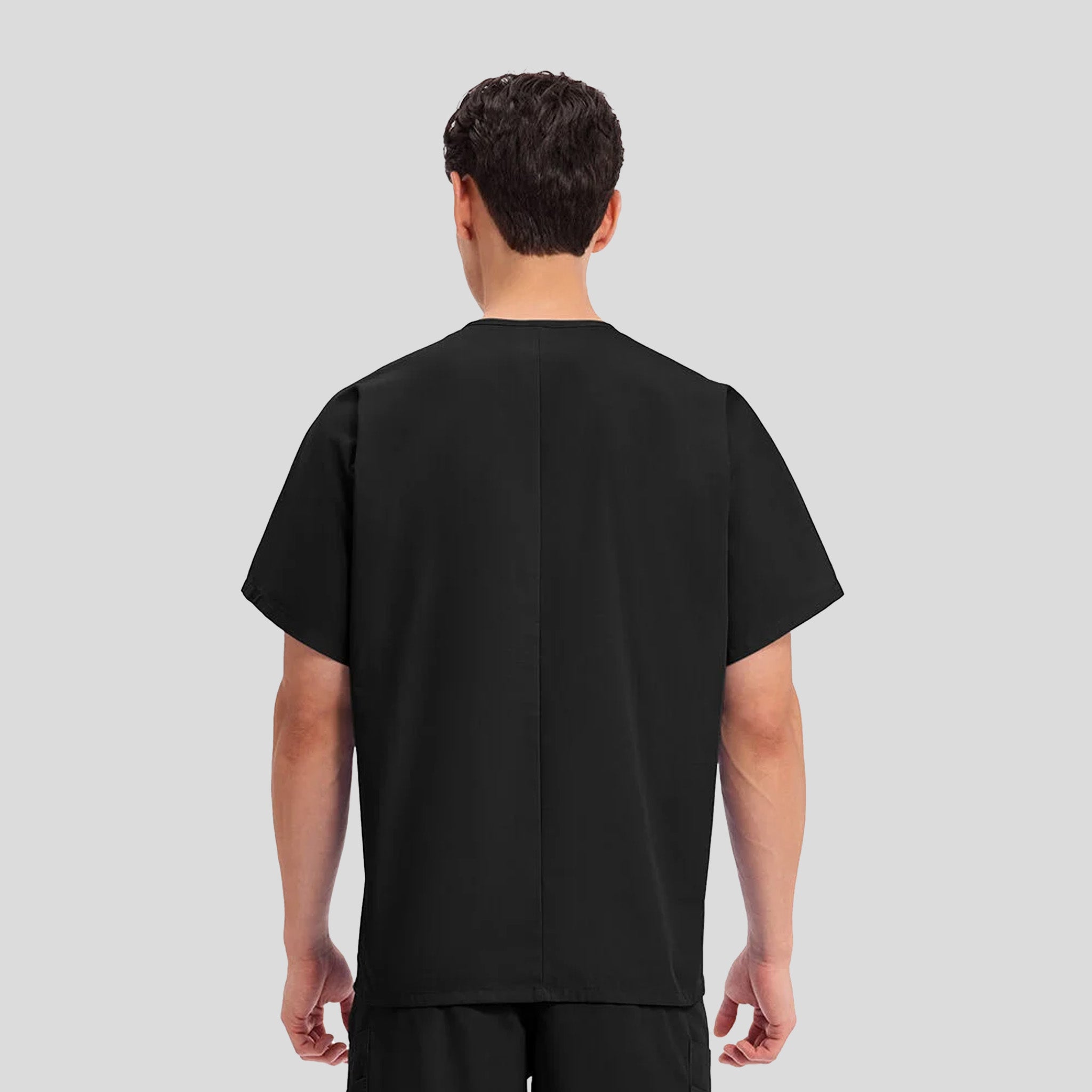 Unisex V-Neck 1 Pocket | Black