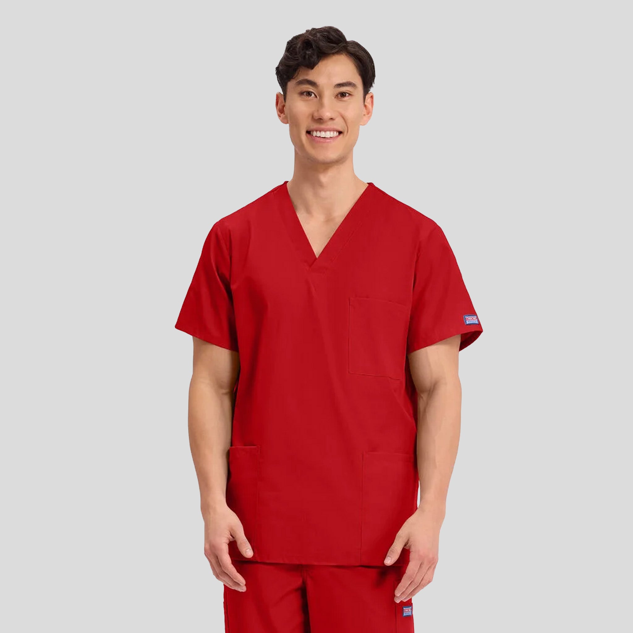 Unisex V-Neck 3 Pocket | Red
