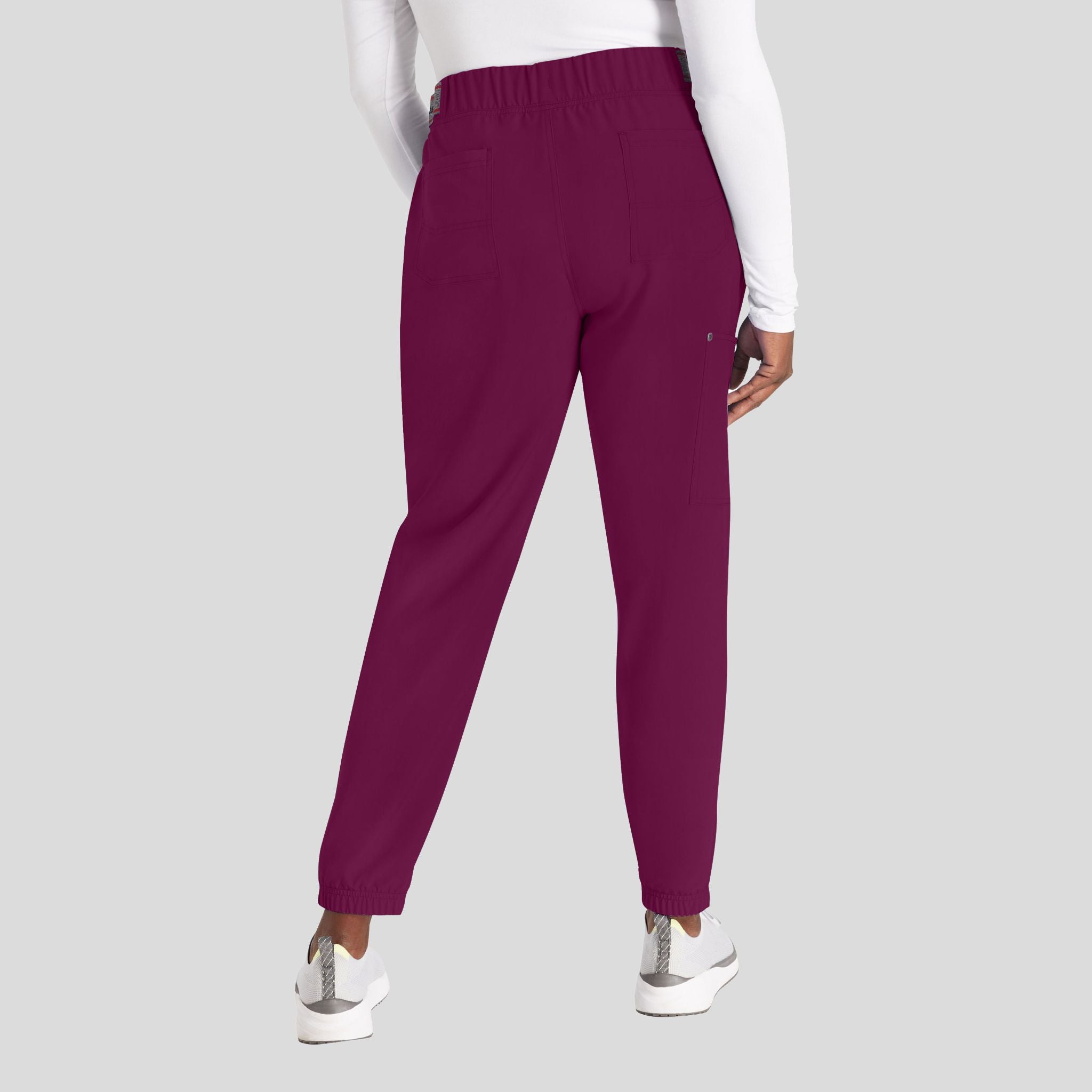 Women's Mid Rise Jogger Scrub Pant | Wine