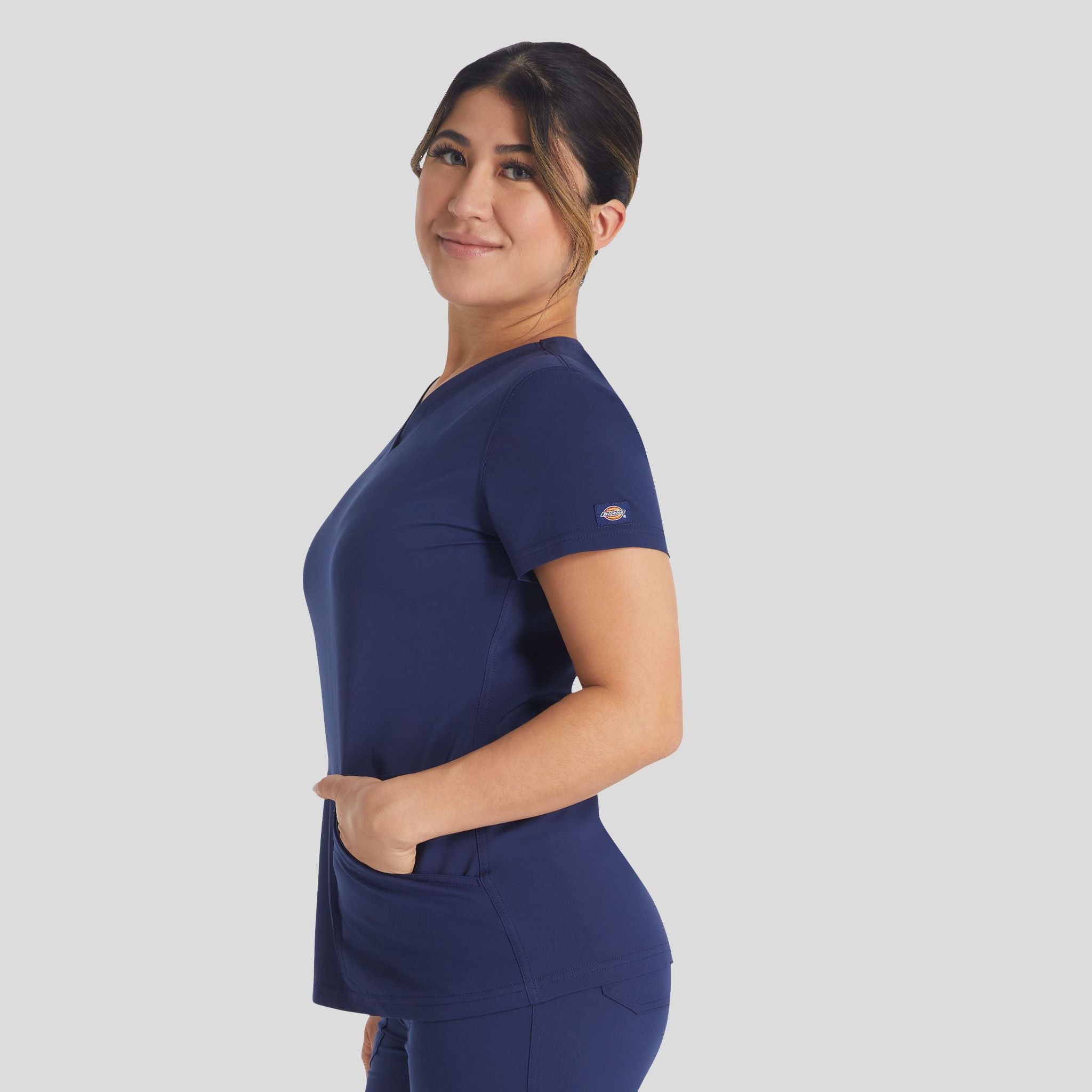 Women's V-Neck Scrub Top | Navy