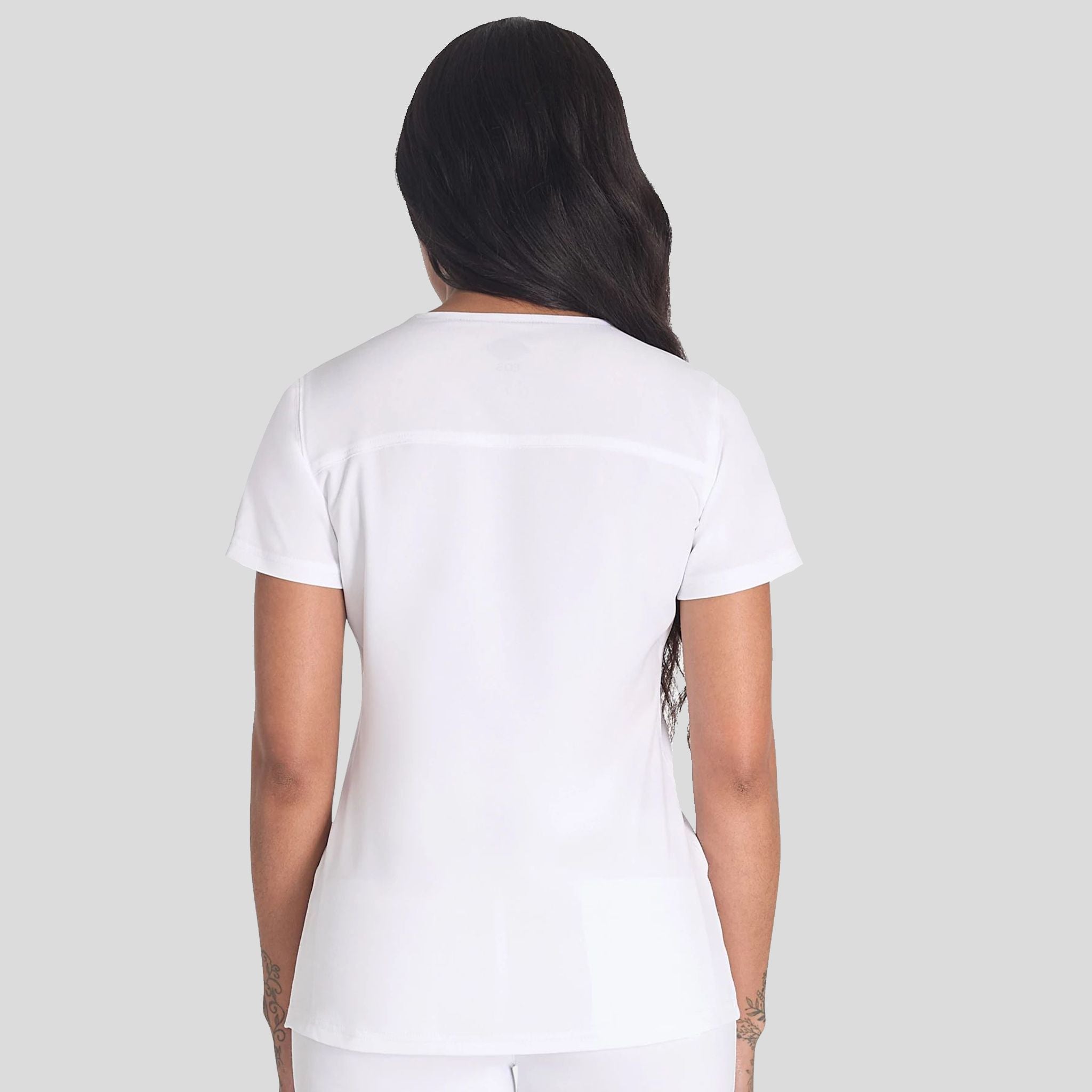 Women's V-Neck Scrub Top | White